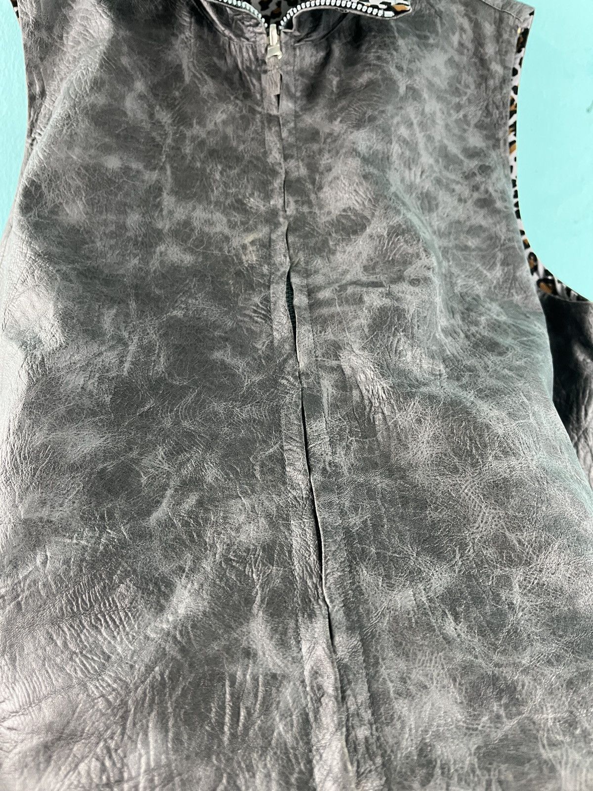 Vintage Genuine Leather Reversible Leopard Vest Jacket Size US M / EU 48-50 / 2 - 7 Thumbnail