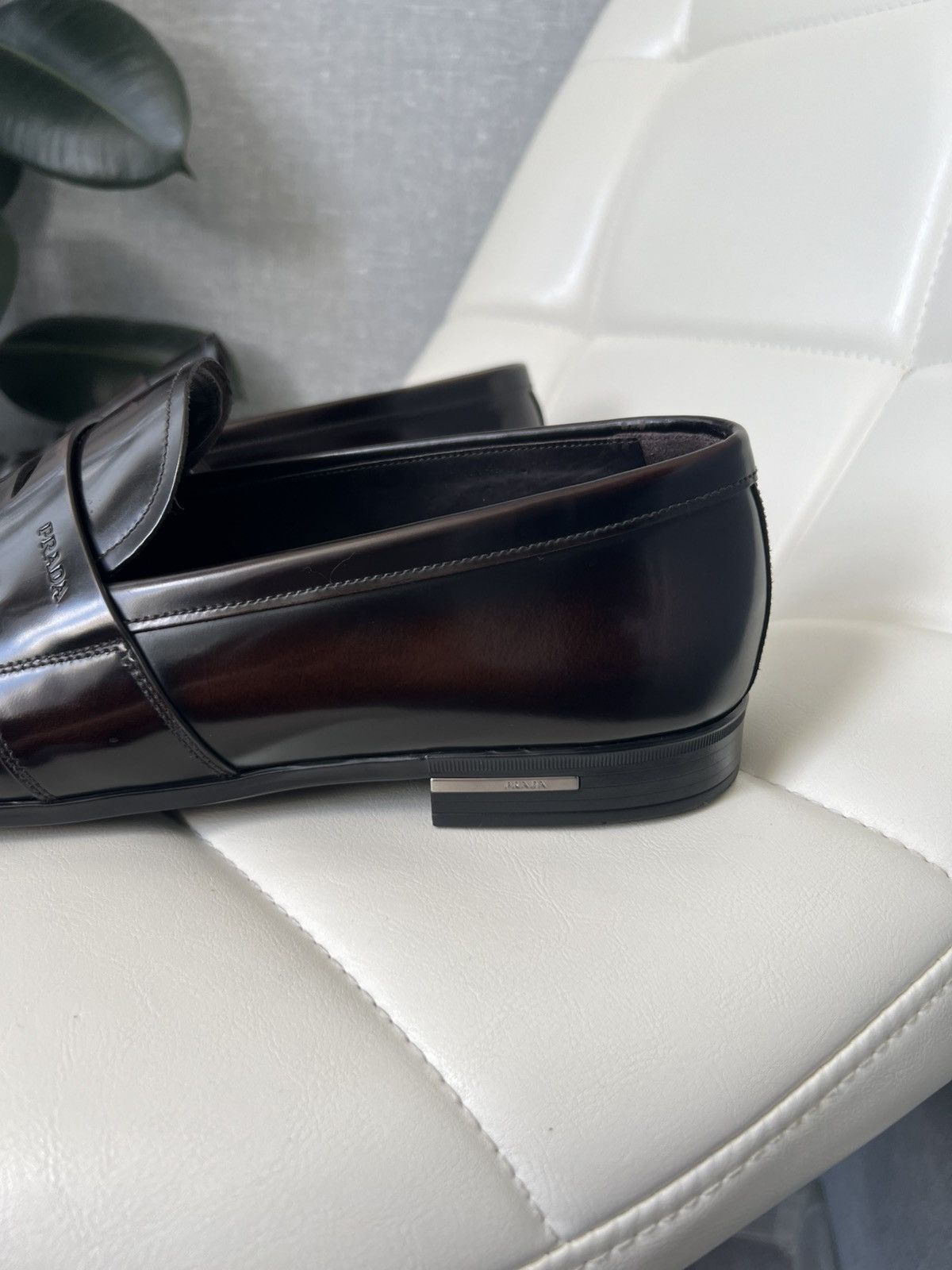 Prada Prada Brown Polished Leather Penny Loafers Men’s Size 11 Size US 12 / EU 45 - 11 Thumbnail