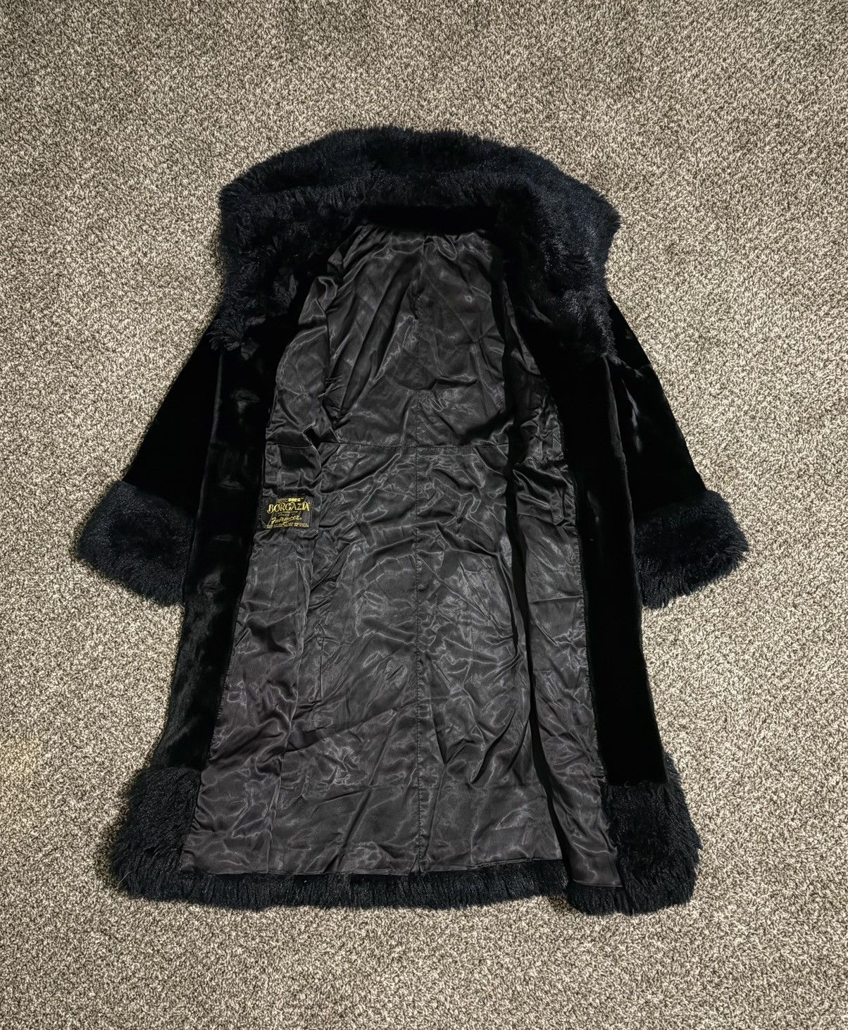 Vintage Vintage Borgazia Styled By Fairmoor Black Faux Fur Jacket Size S / US 4 / IT 40 - 4 Thumbnail