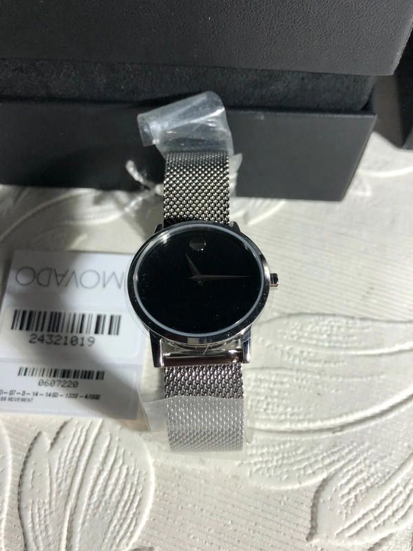Movado Movado ladies black dial stainless steel watch Size ONE SIZE - 8 Thumbnail