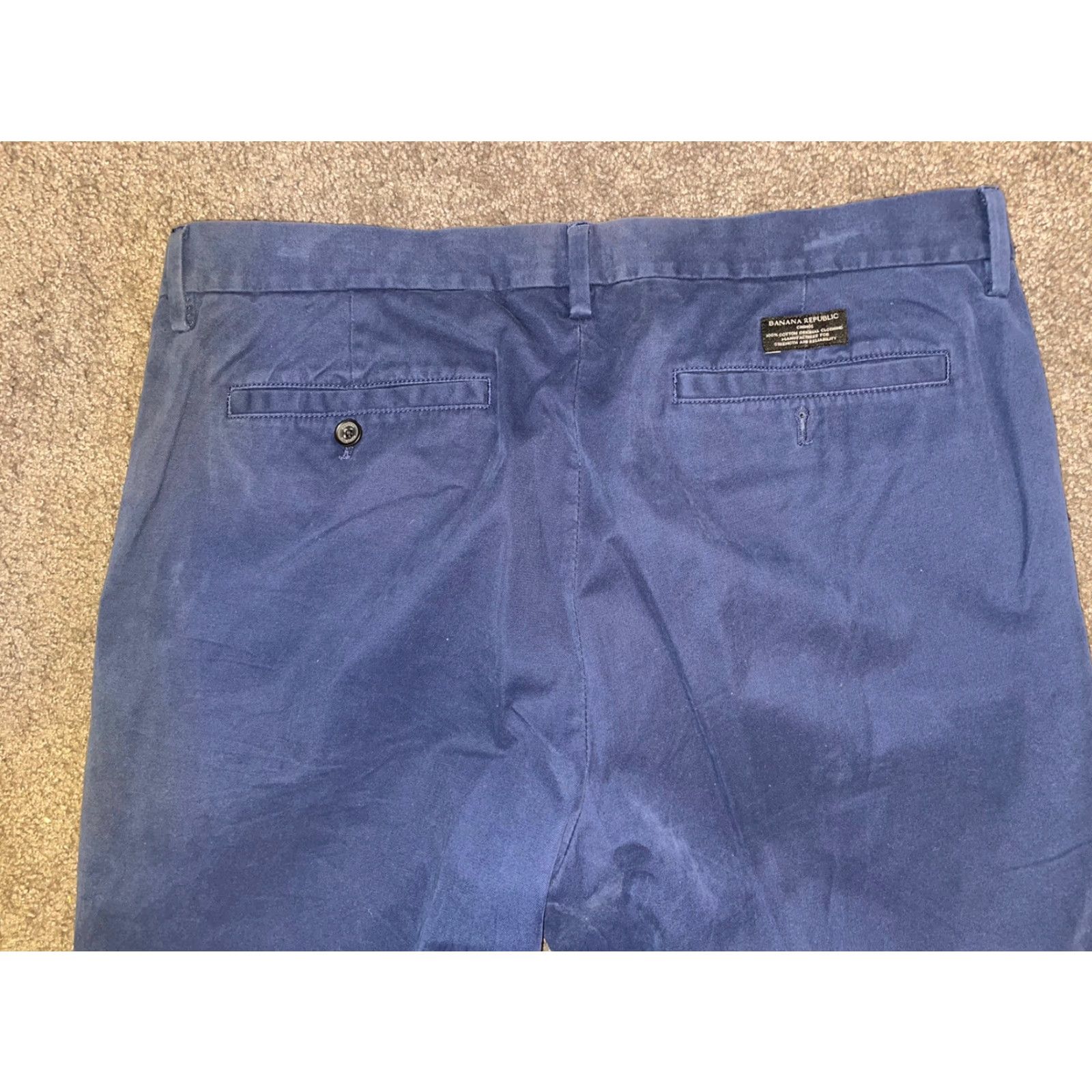Banana Republic Banana Republic Men's Chino Pants Size 36x34 Blue Regular Fit Cotton Modern Style Size US 36 / EU 52 - 2 Thumbnail