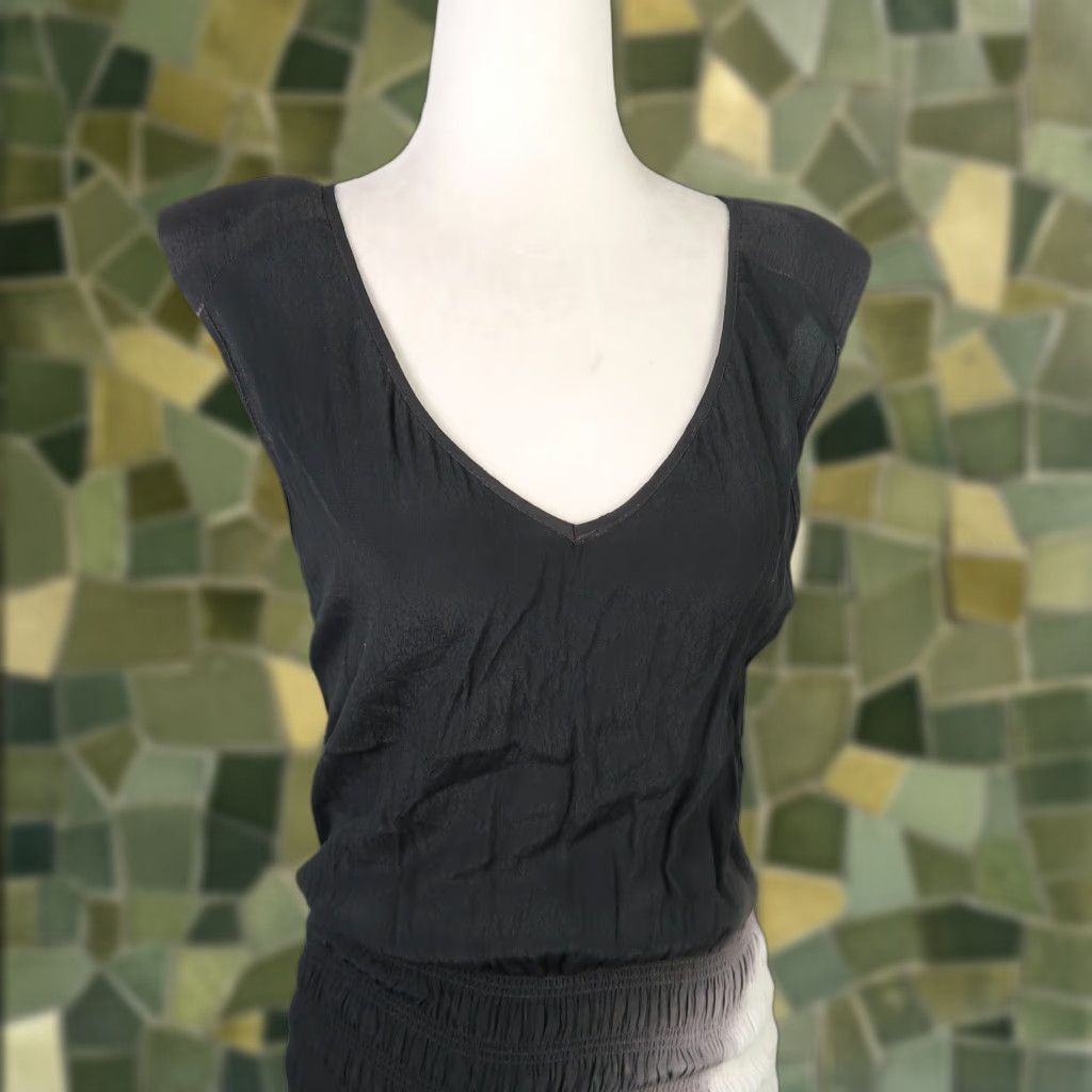 Maje Maje black and white ombre blouson mini dress L Size L / US 10 / IT 46 - 1 Thumbnail