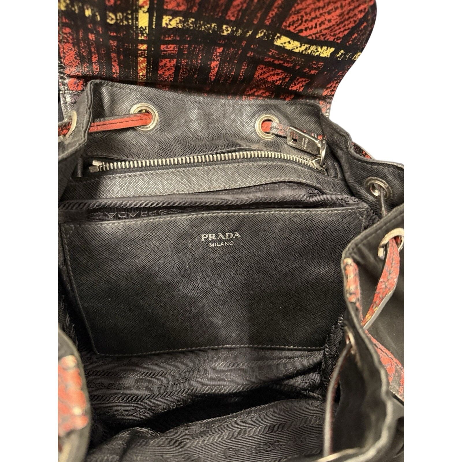 Prada Prada PRADA Backpack in Nylon and Leather Black Red Size ONE SIZE - 9 Thumbnail