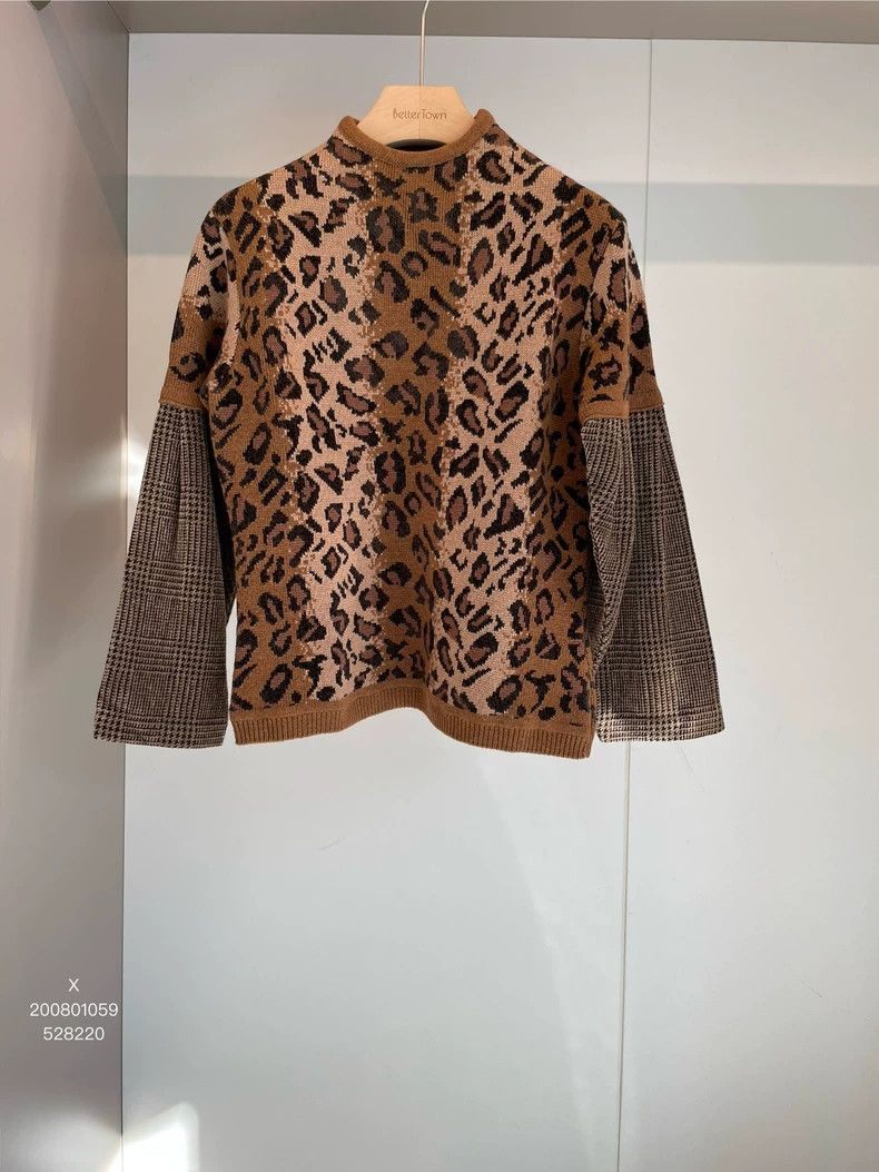 Loewe Loewe Brown Leopard Wool Sweater M - dmc Size US M / EU 48-50 / 2 - 1 Thumbnail