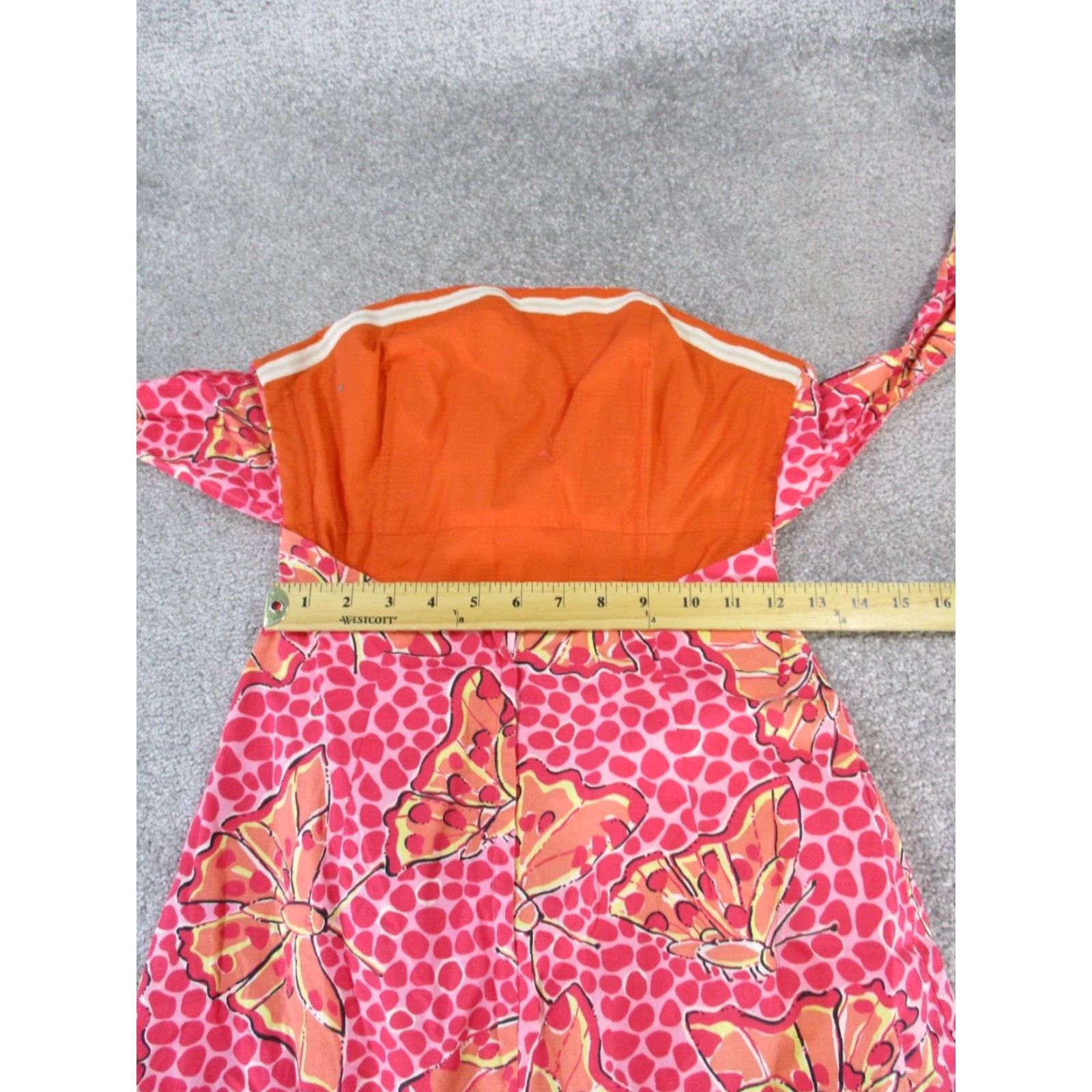 Lilly Pulitzer Lilly Pulitzer Dress Halter Womens XS Pink Orange Butterfly Spotted Size XS / US 0-2 / IT 36-38 - 7 Thumbnail