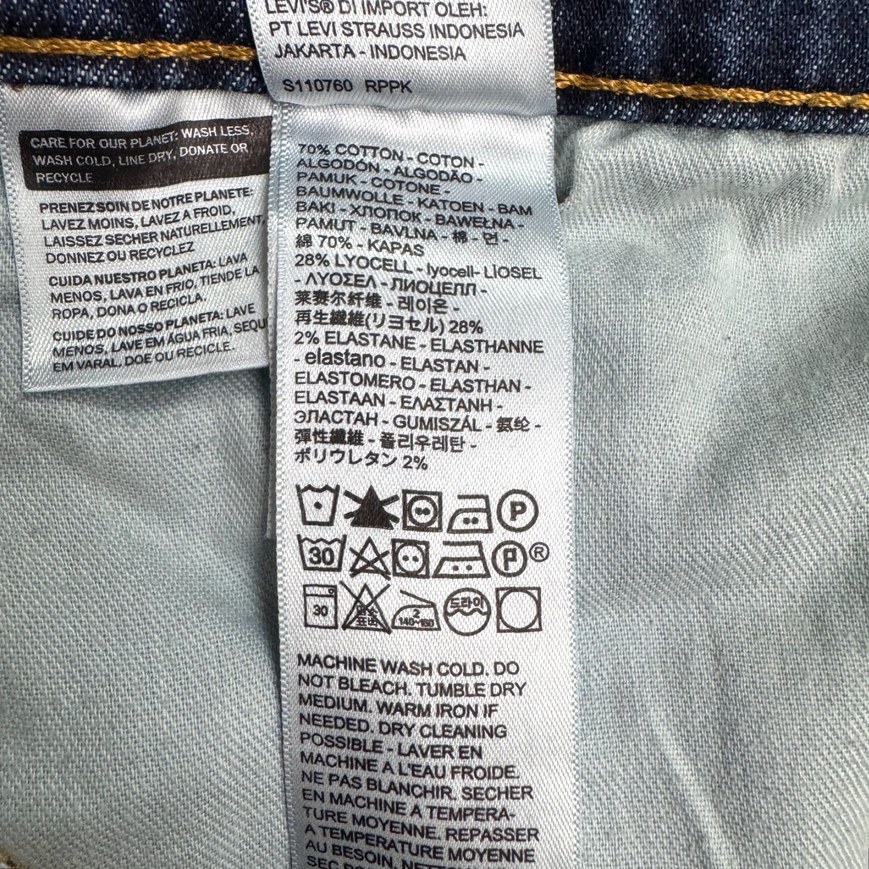 Levi's Levi's 502 Jeans Mens Regular Taper Denim Blue Dark Wash Cotton 5-Pocket Logo USA Size US 32 / EU 48 - 7 Thumbnail