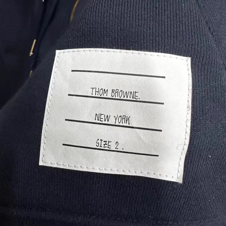Thom Browne Thom Browne Navy Striped Zip-Up Hoodie-dmc Size US M / EU 48-50 / 2 - 3 Thumbnail