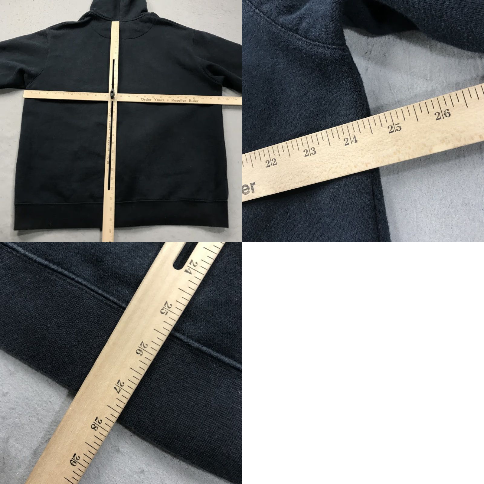 Nike VINTAGE Nike Hoodie Mens XL Black Faded Swoosh Full Zip Sweatshirt Essential Y2K Size US XL / EU 56 / 4 - 8 Thumbnail
