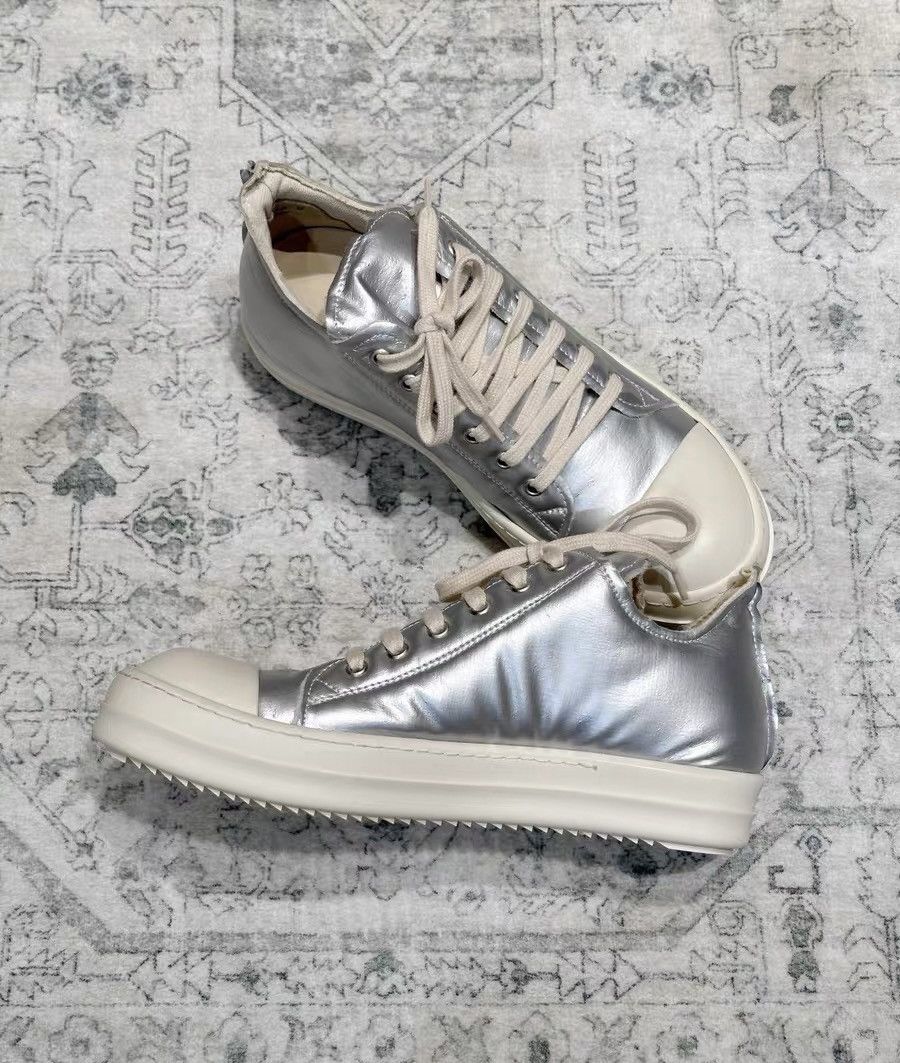 Rick Owens Rick Owens DRKSHDW silver white chunky sneakers Size US 7 / EU 40 - 5 Thumbnail