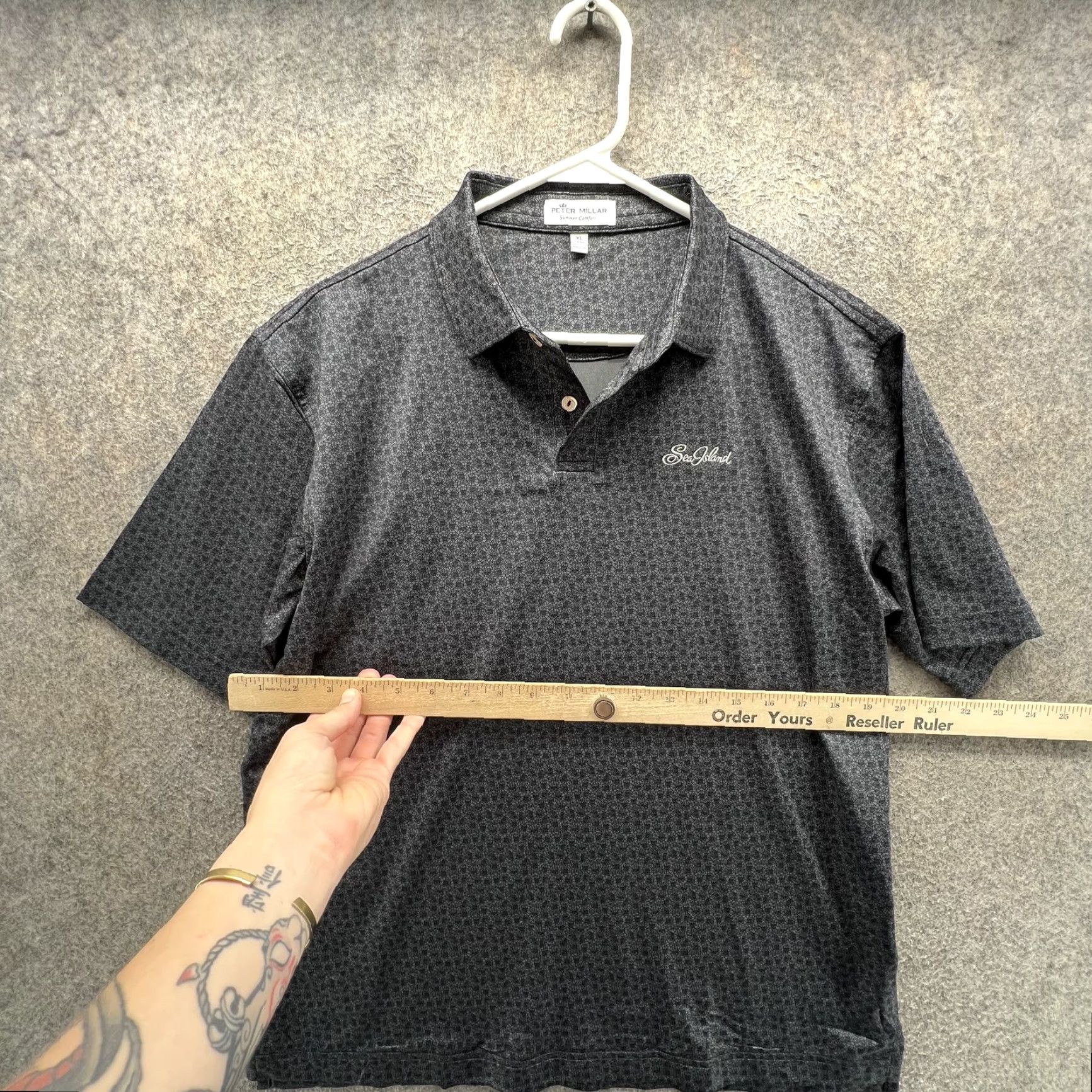 Peter Millar Peter Millar Polo Shirt Mens XL Gray Geometric Sea Island Golf Summer Comfort Polo Shirt Mens XL Gray Geometric Sea Island Golf Summer Comfort Size US XL / EU 56 / 4 - 3 Thumbnail