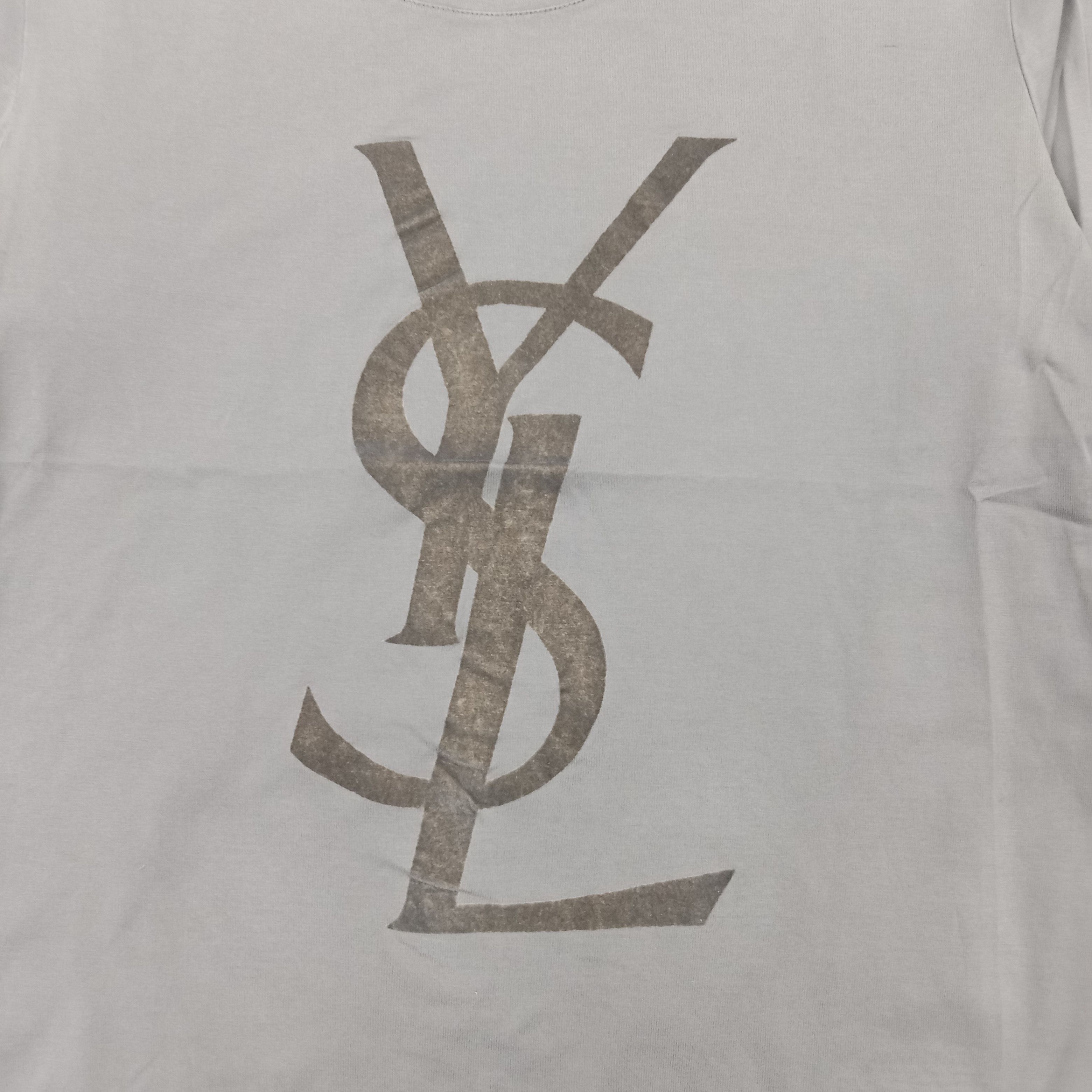 Yves Saint Laurent Yves Saint Laurent YSL Designer Big Logo Tshirt C294N71 Size M / US 6-8 / IT 42-44 - 2 Thumbnail