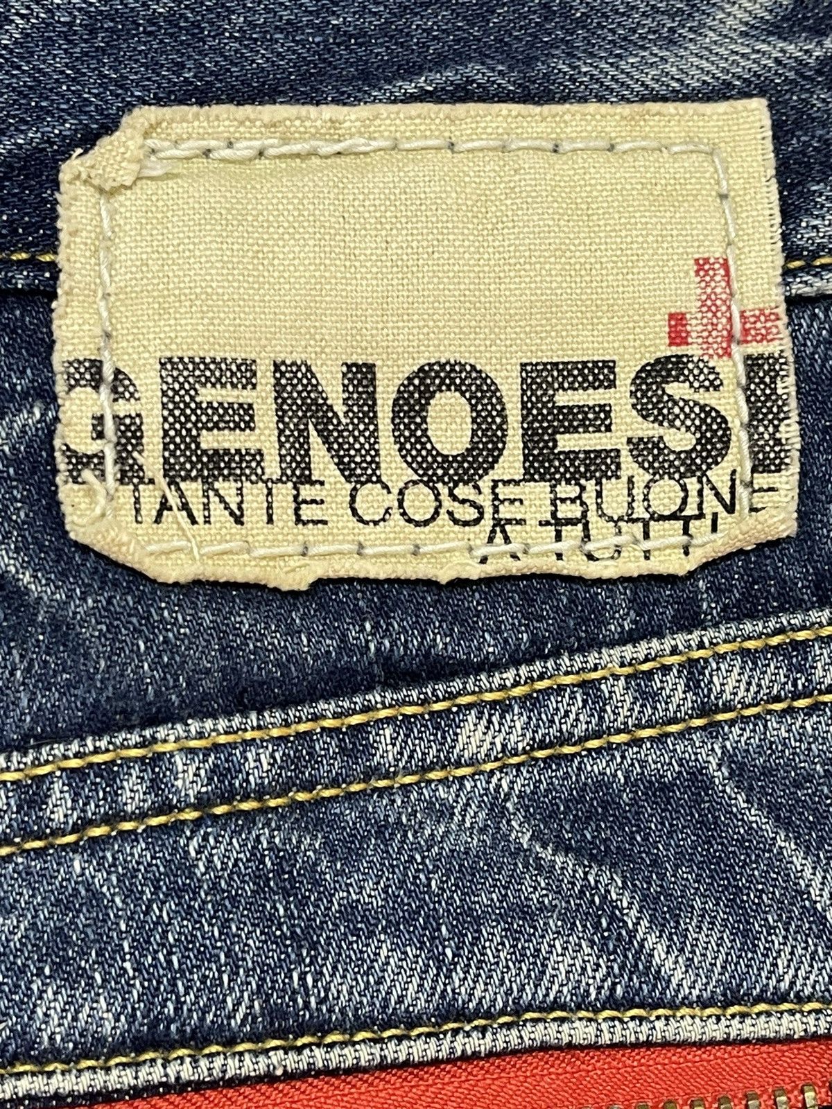 14th Addiction Vintage Japanese Genoese Faded Wash Style Loose Jeans Size US 32 / EU 48 - 9 Thumbnail