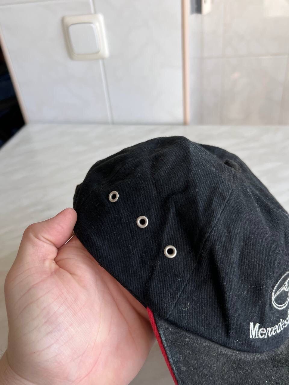 Mercedes-Benz × Vintage Vintage 90s Mercedes Benz Black Racing Logo Rare Archive Cap Size ONE SIZE - 4 Thumbnail