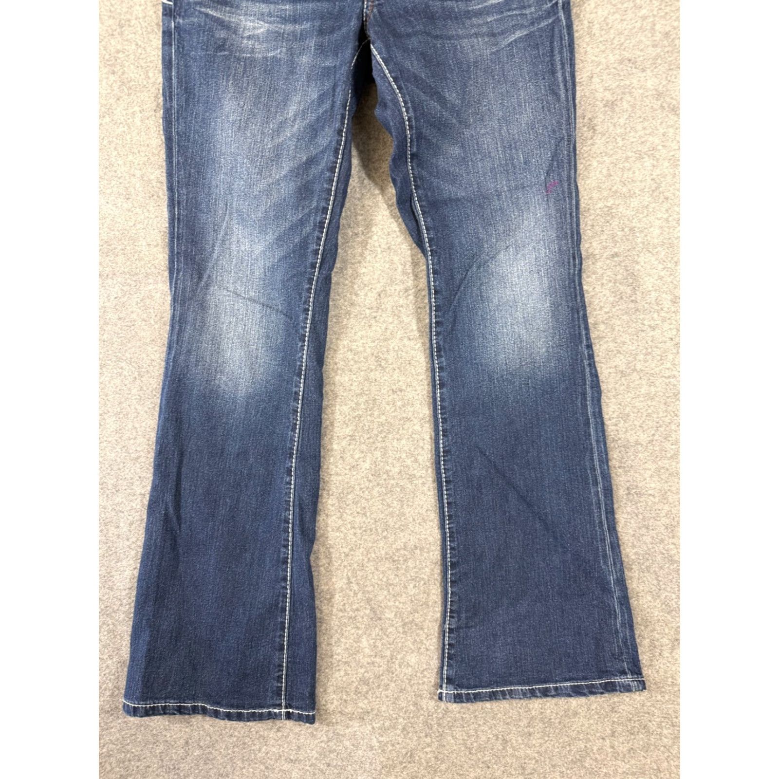 Vintage VINTAGE Seven7 Jeans Womens 6 Blue Denim Bootcut Leg Low Rise Stretch Embroidered Pockets 90s Bohemian Womens Size 28" / US 6 / IT 42 - 5 Thumbnail
