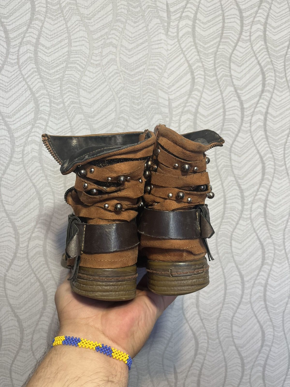 Diesel × Vintage Vintage Diesel Avant Garde Brown Ankle Boho Boots Size US 7 / IT 37 - 3 Thumbnail