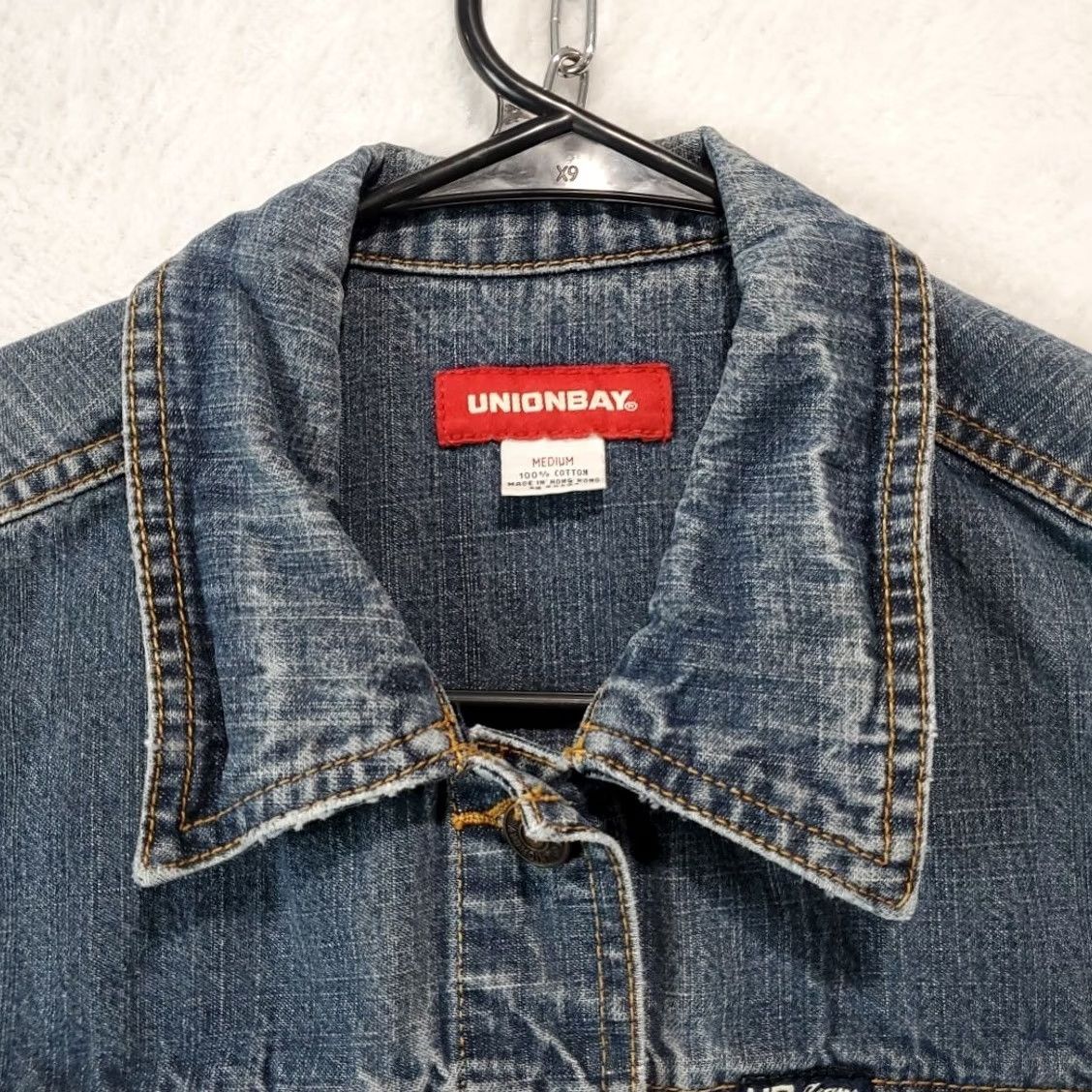 Vintage VINTAGE Union Bay Trucker Jacket Denim Blue M Women’s Mid-Length Button Logo Casual Retro Y2K 2000s Multiseason Mugged? Size 32" / US 10 / IT 46 - 6 Thumbnail