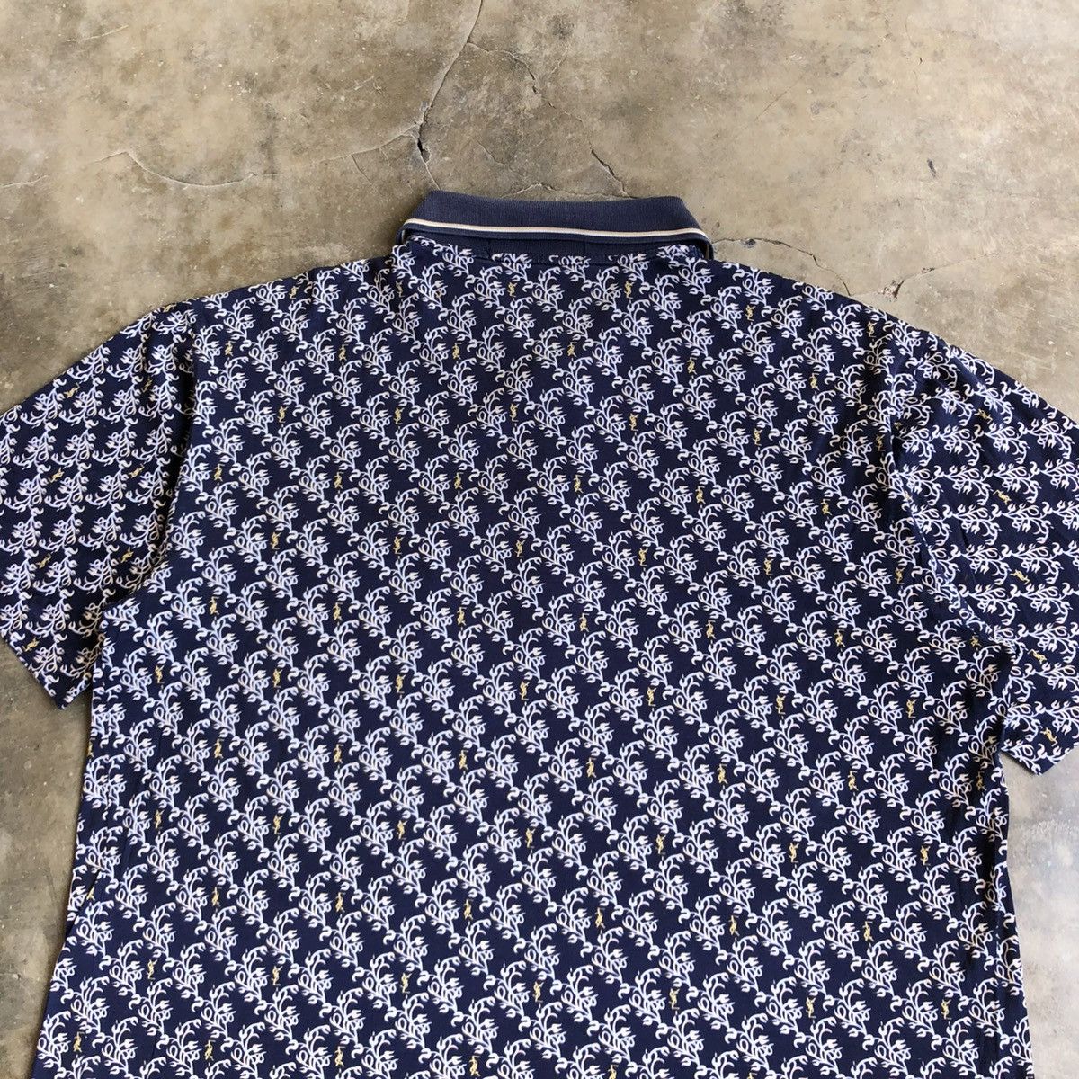 Yves Saint Laurent 1990s Yves Saint Laurent Pour Homme Monogram Polo Shirt Size US XL / EU 56 / 4 - 10 Thumbnail