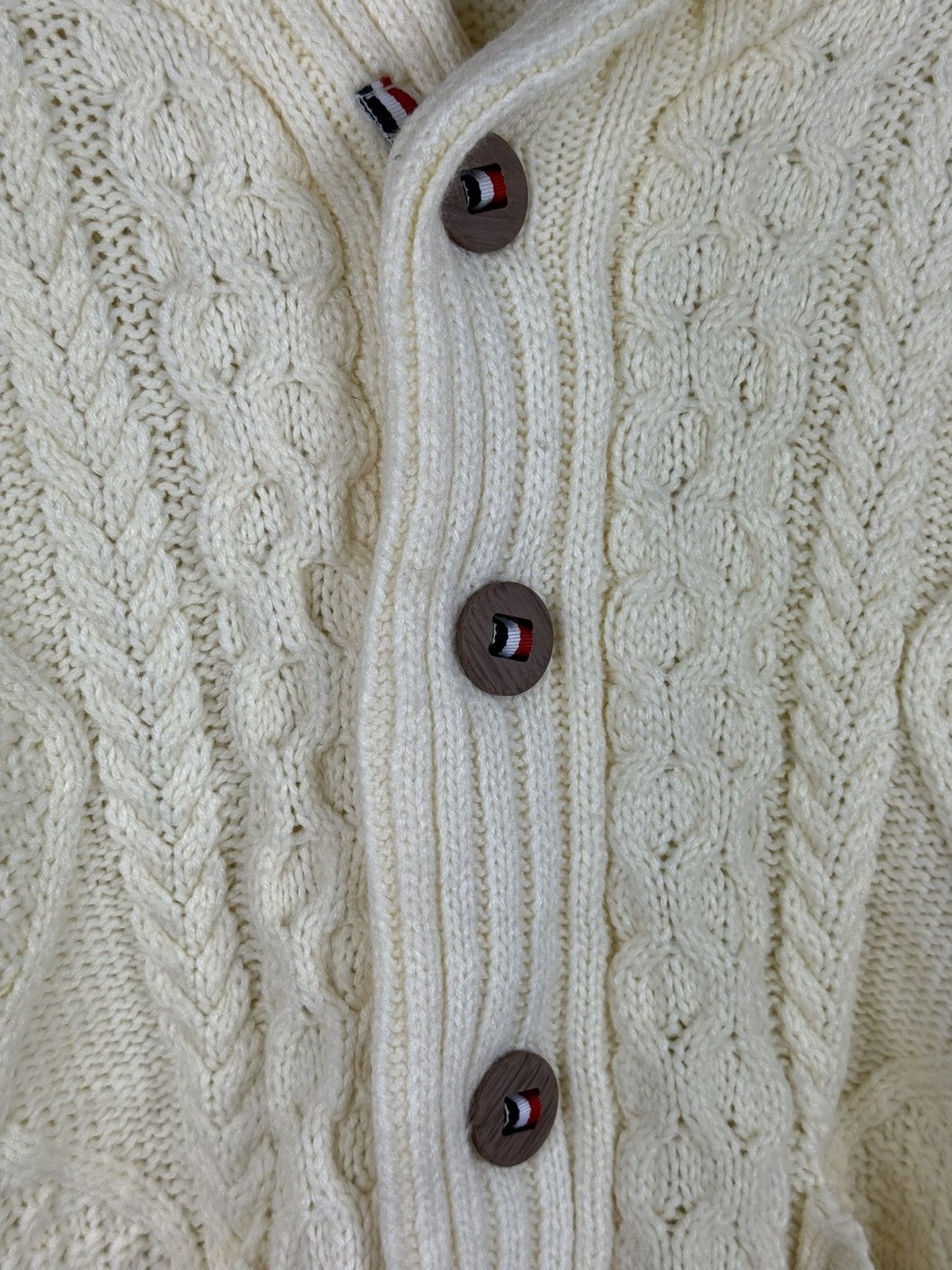 Japanese Brand Lock Heaven Japanese Cable Knit Shawl Cardigan Sweater Size US L / EU 52-54 / 3 - 9 Thumbnail