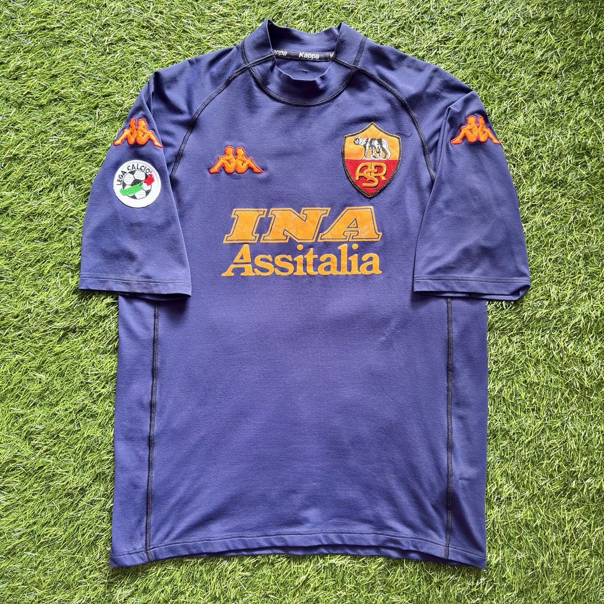 Kappa Kappa As Roma 3rd 2000-01 Scudetto Totti #10 Soccer Jersey Size US L / EU 52-54 / 3 - 2 Thumbnail