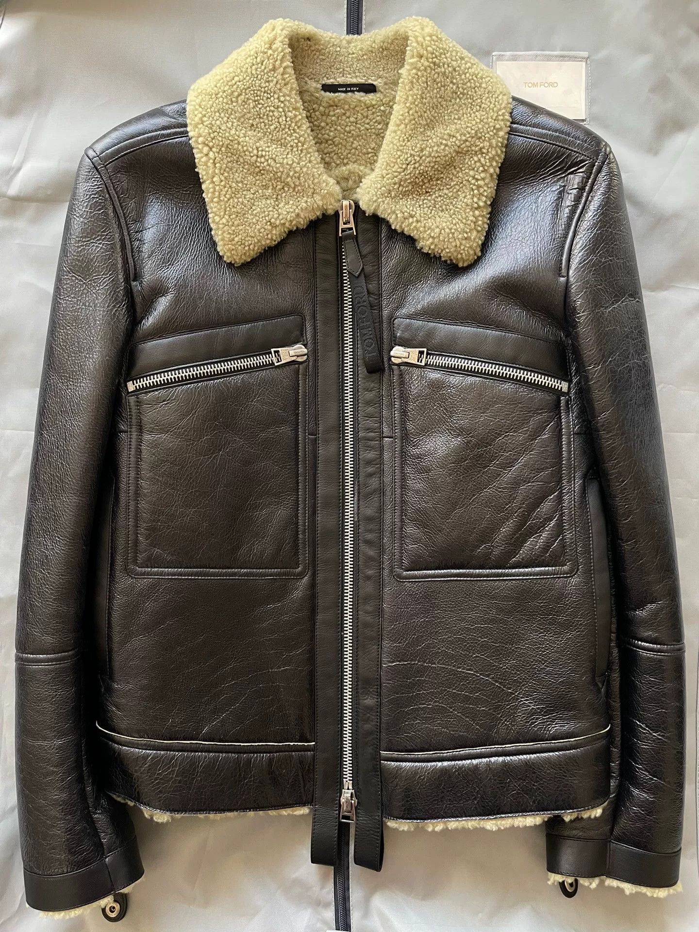 Tom Ford TOM FORD Leather Jacket with Fur Lining Size US S / EU 44-46 / 1 - 1 Thumbnail