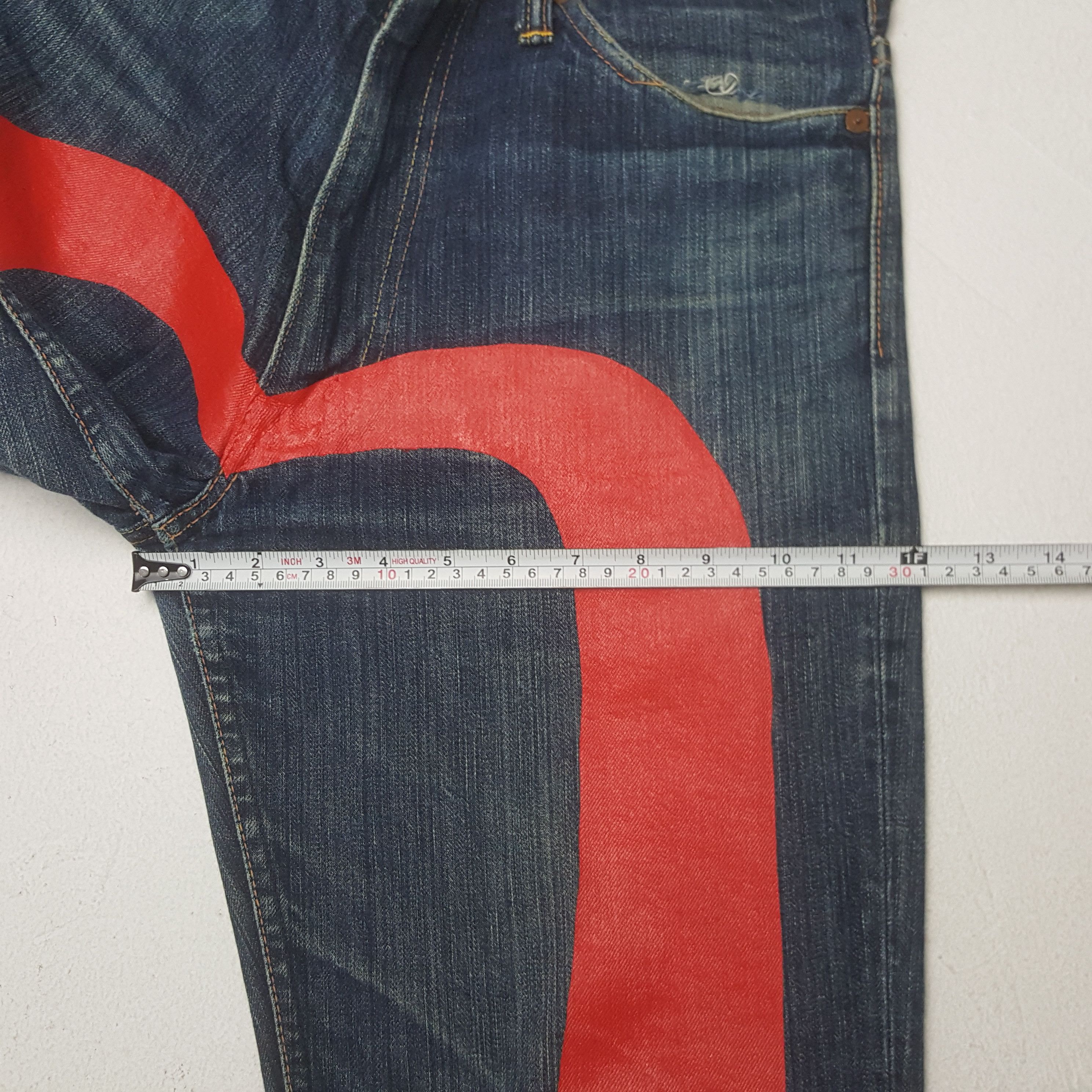 Evisu Vintage Evisu Japanese Brand Daicock Custom Art Denim Jeans Size US 31 - 11 Thumbnail
