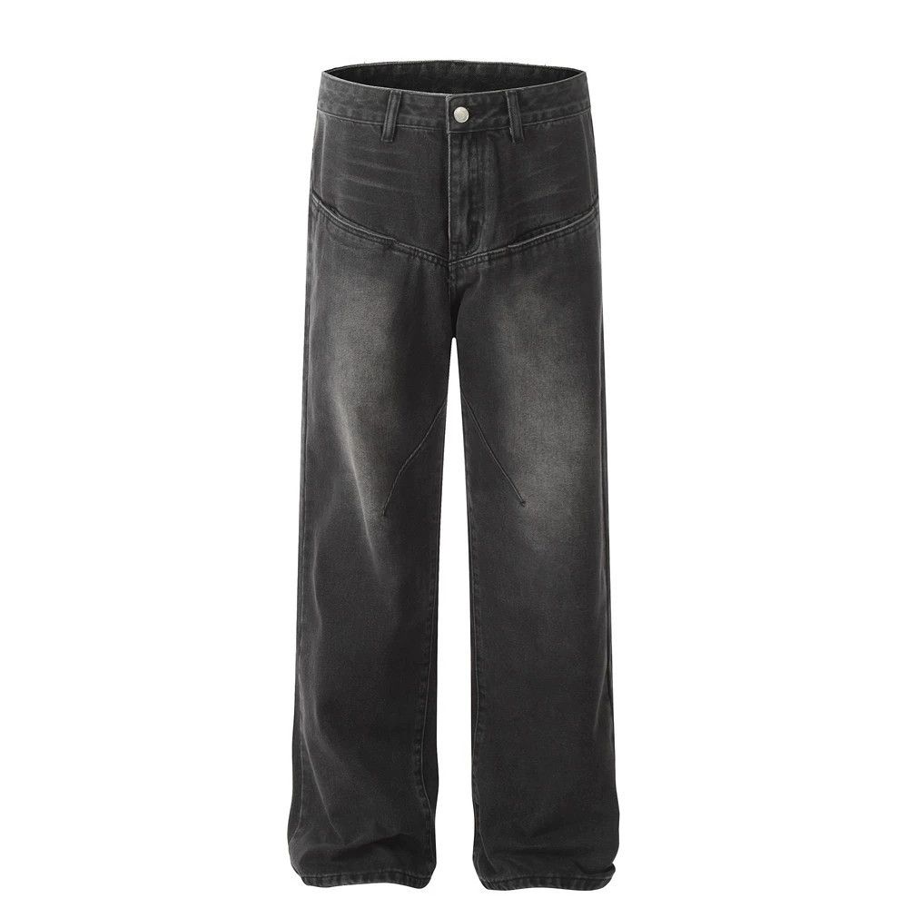 Vintage Men's street fashion washed distressed straight loose jeans Size US 32 / EU 48 - 1 Thumbnail