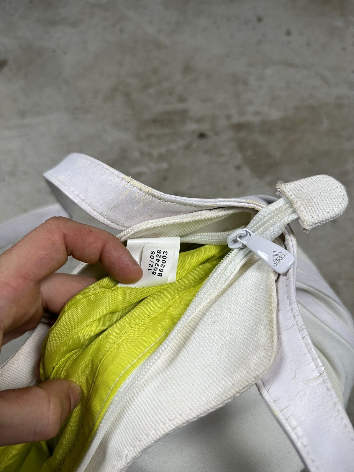 Adidas Vintage Y2K Adidas White Beige Shoulder Hand Bag 3 Stripes Size ONE SIZE - 13 Thumbnail