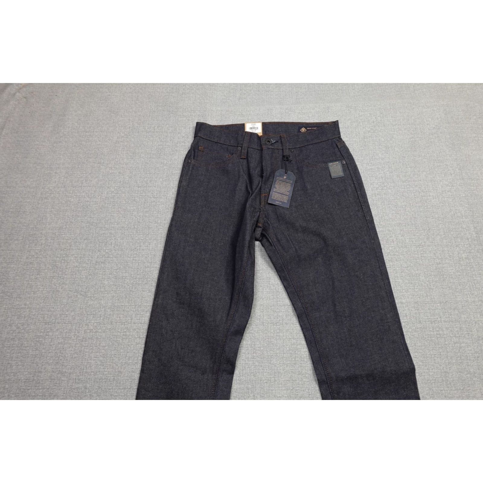 Roark Roark Hwy 133 Jeans Mens 28x32 Blue Raw Denim Slim Fit Tapered Leg NWT Shrink-to-Fit Signature Patch Zip Pockets Cotton Hemp Elastane Size US 28 / EU 44 - 4 Thumbnail