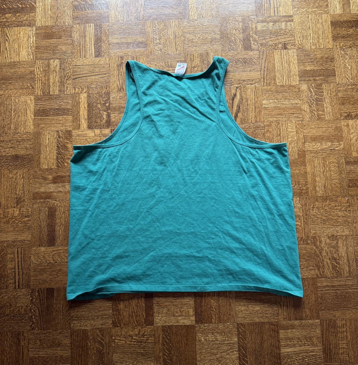 Vintage Vintage 90s Jerzees Blank Green Tank Top Size US XXL / EU 58 / 5 - 5 Thumbnail