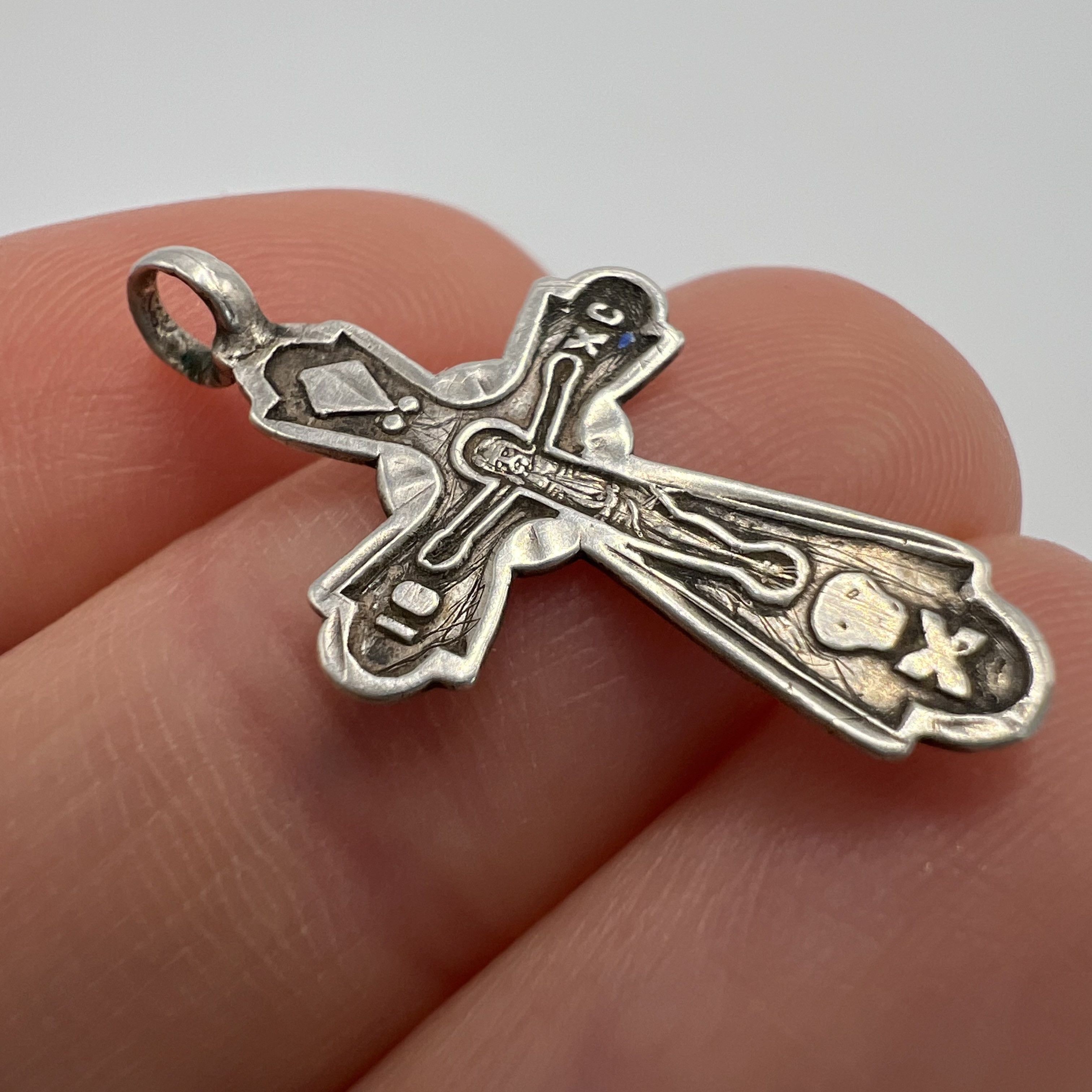 Vintage Vintage USSR Pendant Icon Cross Jewelry Antique Silver 84 Size ONE SIZE - 2 Thumbnail