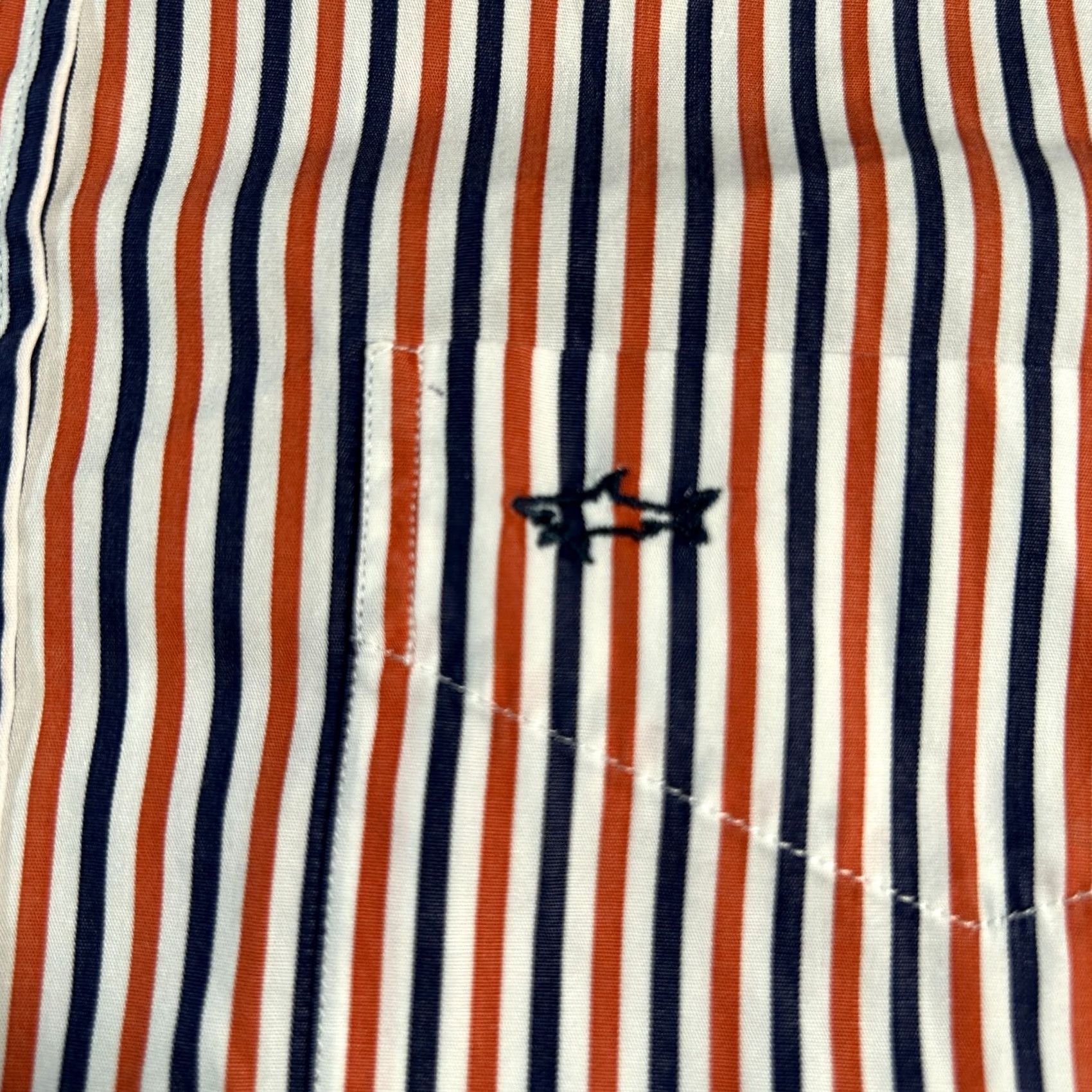 Paul & Shark Paul & Shark Yachting Shirt Mens Medium Striped Long Sleeve Button Up Pocket Embroidered Logo Multicolor Cotton Linen Size US M / EU 48-50 / 2 - 7 Thumbnail