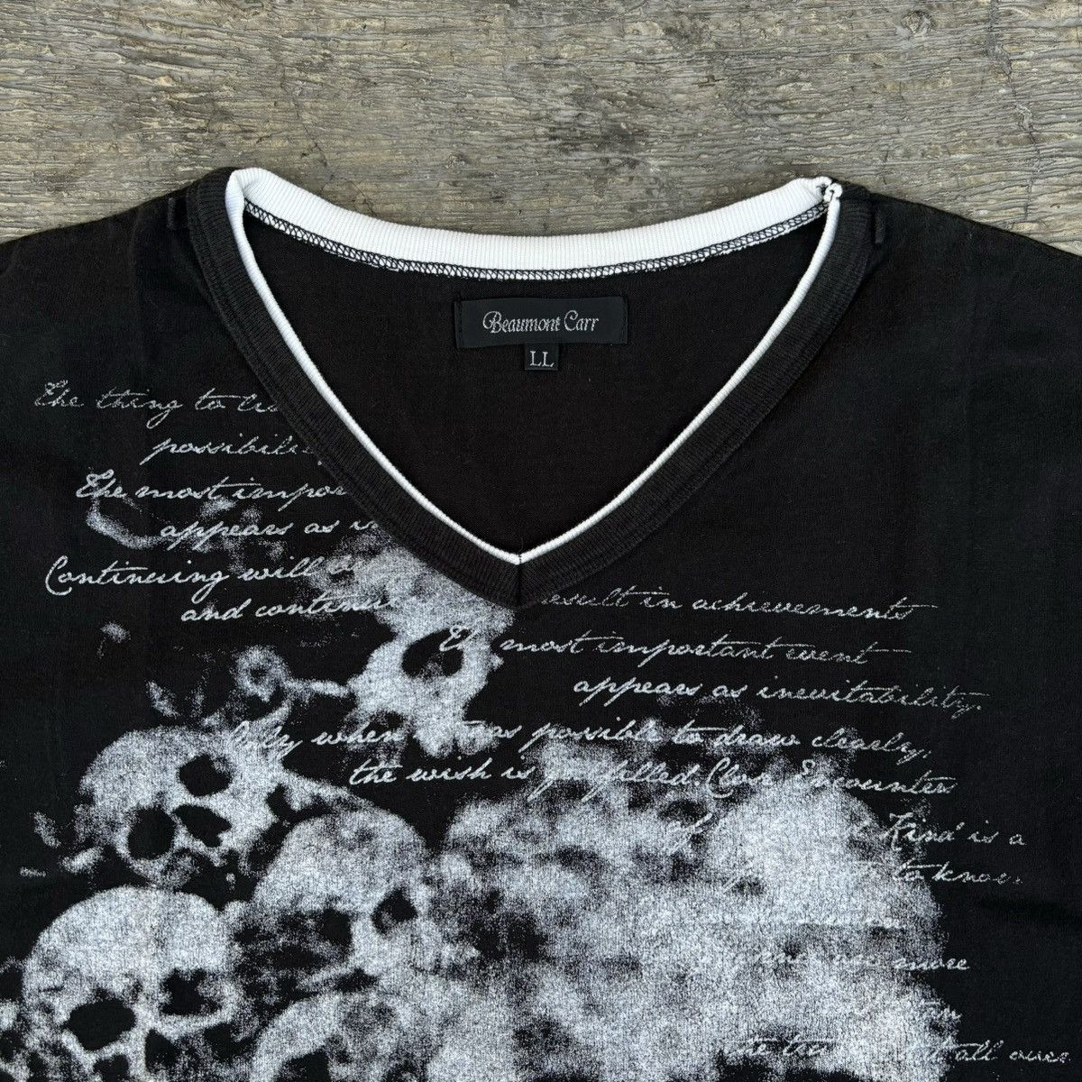 Beauty Beast × If Six Was Nine × Le Grande Bleu (L.G.B.) Beaumont Carr poem double layer Punk style Size US L / EU 52-54 / 3 - 3 Thumbnail