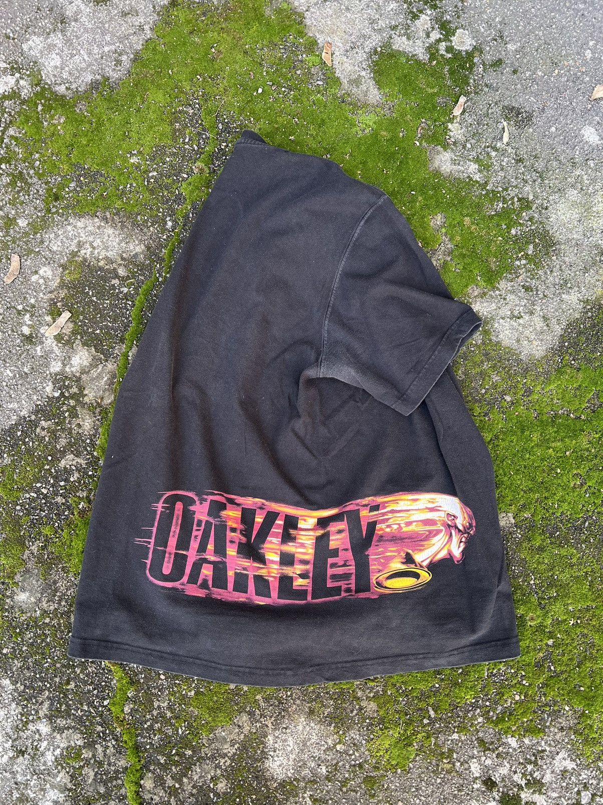 Oakley × Vintage VTG Oakley Software Flame 🔥 T-Shirt Size US M / EU 48-50 / 2 - 2 Thumbnail