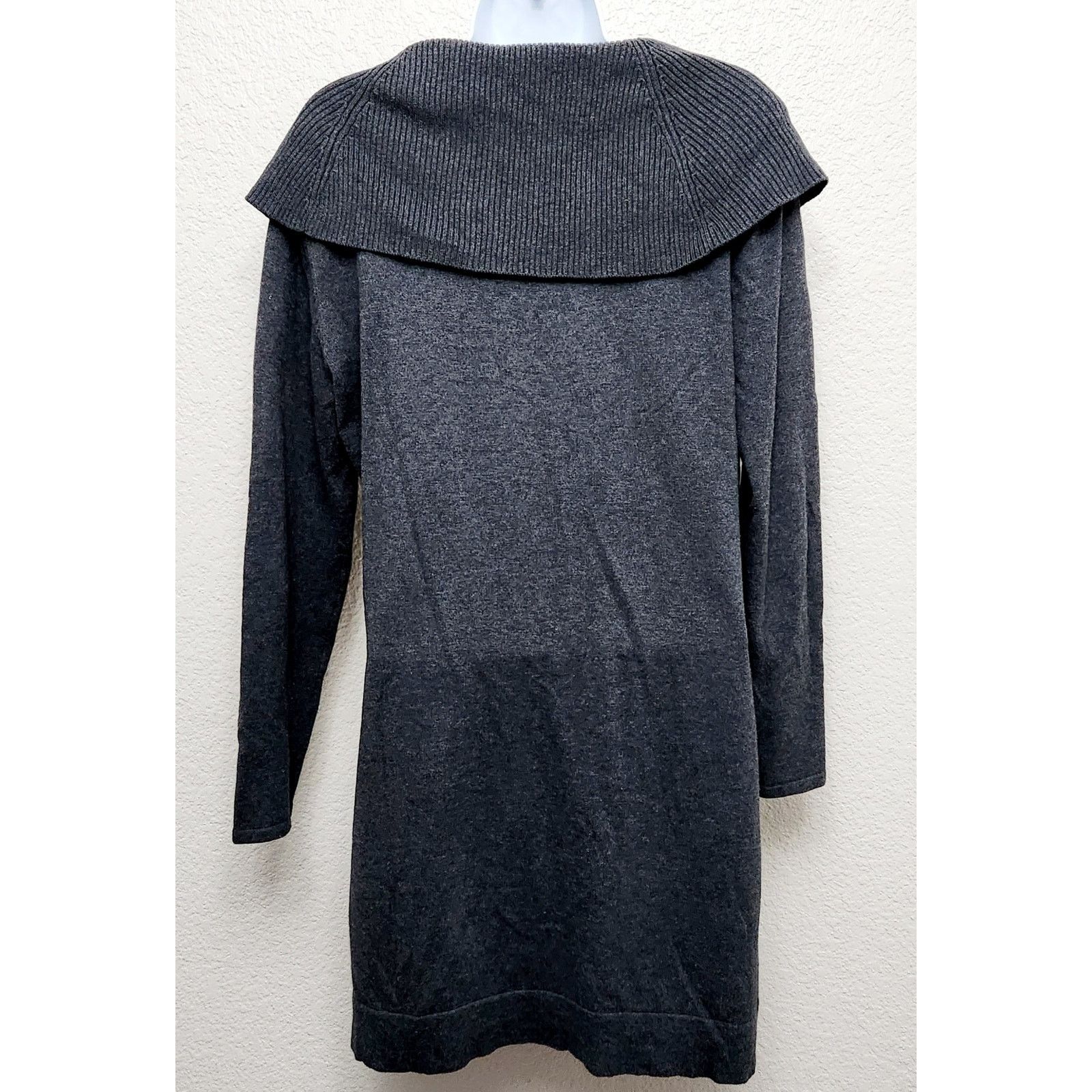 Other Style & Co Gray Charcoal Cowl Neck Sweater Medium Pleather Size M / US 6-8 / IT 42-44 - 3 Thumbnail