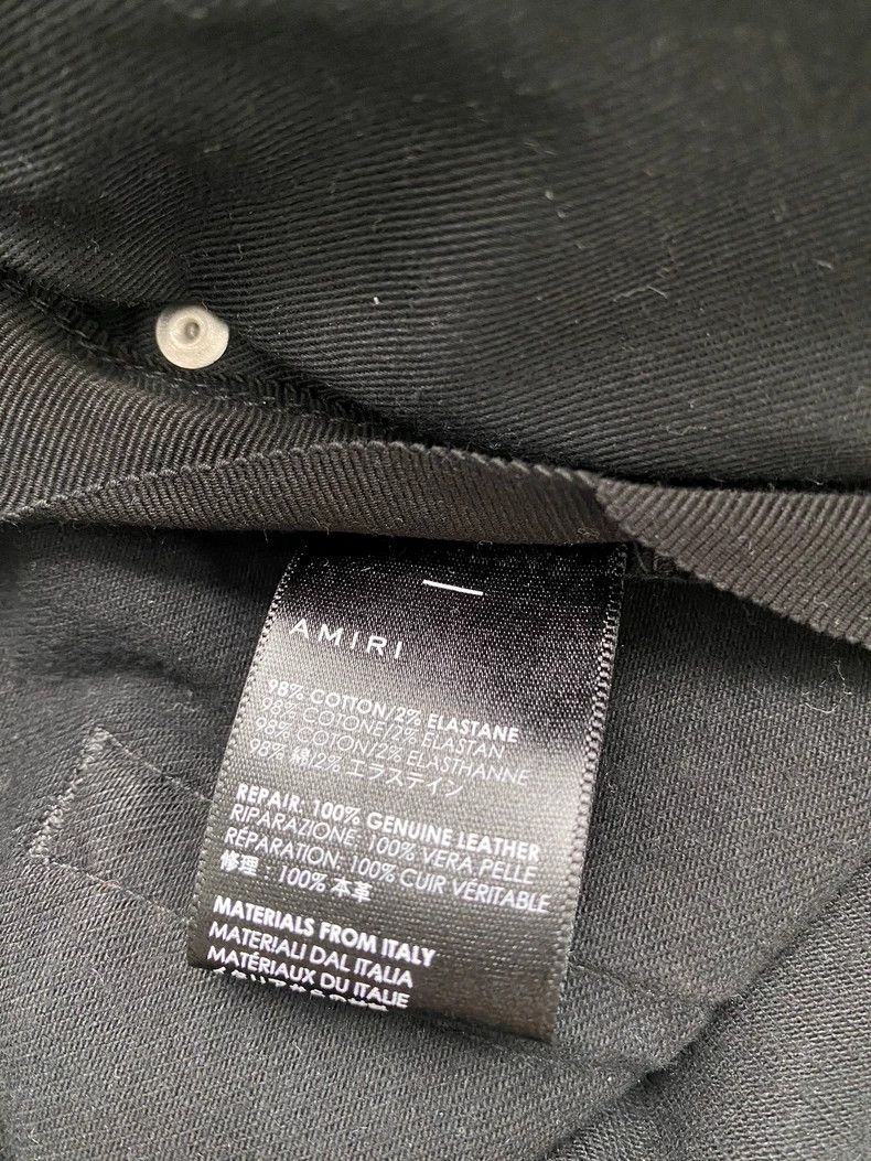 Amiri Amiri Black Leather Patchwork MX1 Jean Size US 34 / EU 50 - 4 Thumbnail