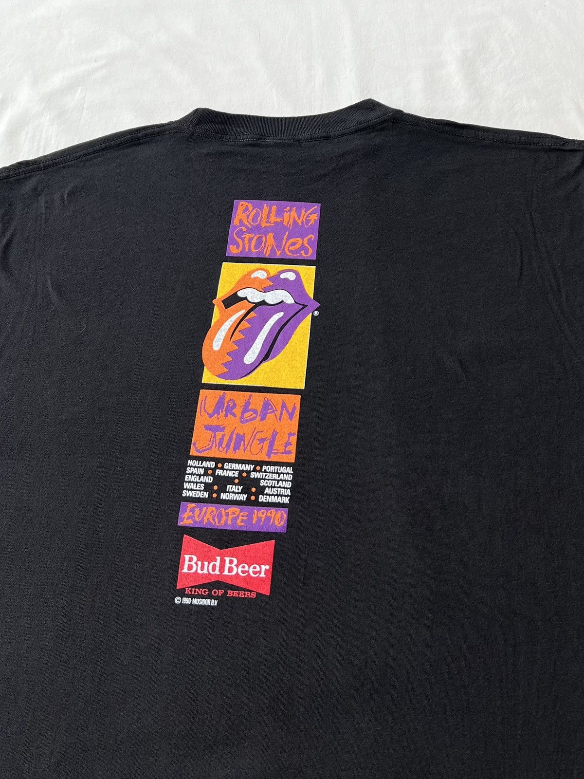 Band Tees Vintage 1990 The Rolling Stones Urban Jungle Black T-shirt Size US L / EU 52-54 / 3 - 13 Thumbnail