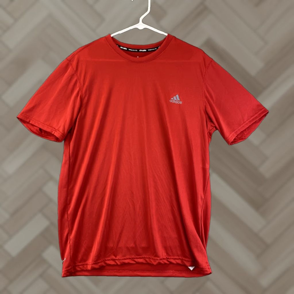 Adidas Adidas Men's Dri-Fit Short Sleeve Training T-Shirt L Red / 57-14 Size US L / EU 52-54 / 3 - 1 Thumbnail