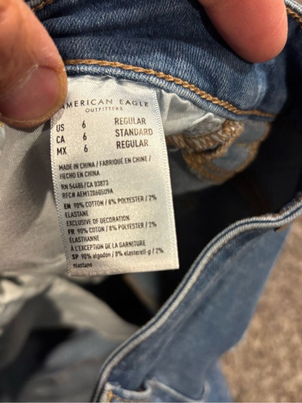 American Eagle Outfitters Women’s American Eagle Medium Blue High Rise Jegging Jeans Size 28" / US 6 / IT 42 - 5 Thumbnail