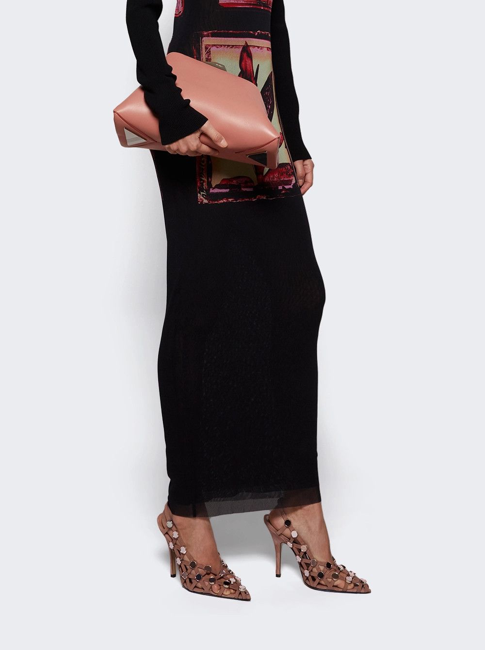 The Attico o1mle0526 Grid Slingback Pumps in Neutrals Size US 8.5 / IT 38.5 - 2 Thumbnail