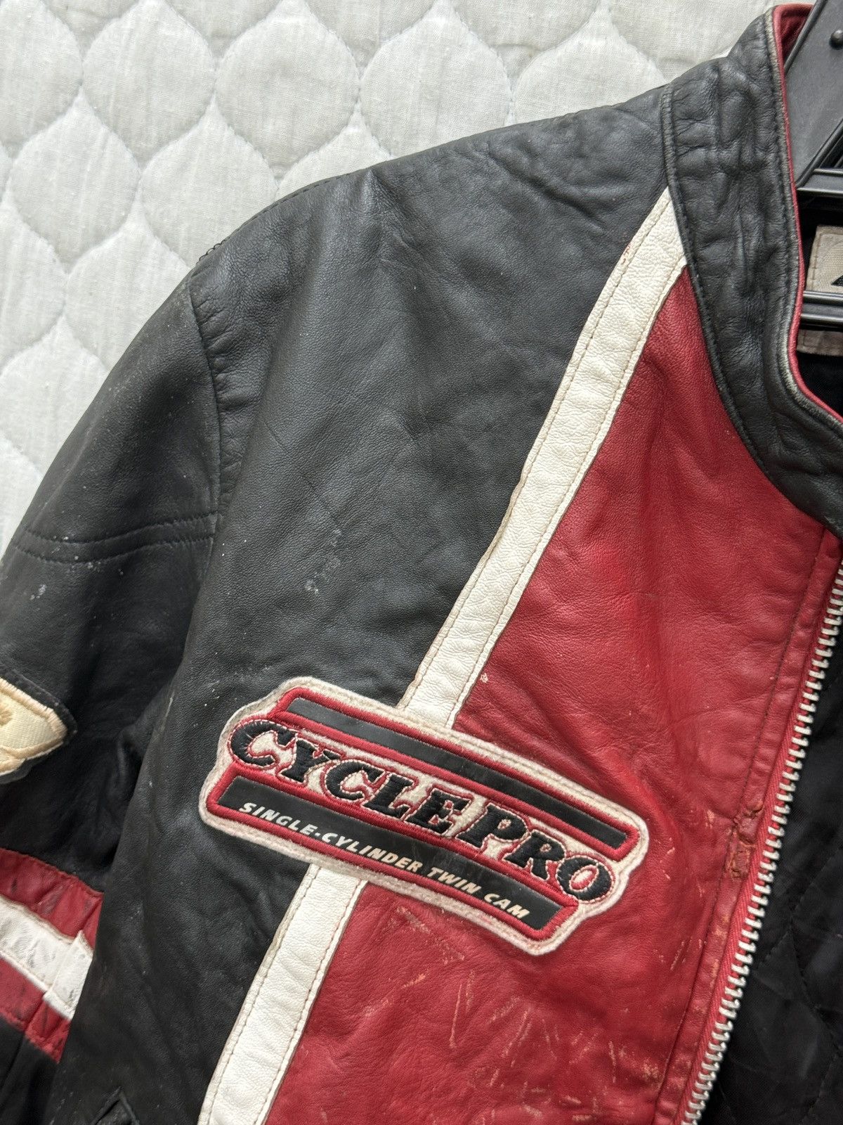 Avirex 🔥🔥🔥STEALS AVIREX VARSITY RACING LEATHER JACKET Size M / US 6-8 / IT 42-44 - 11 Thumbnail