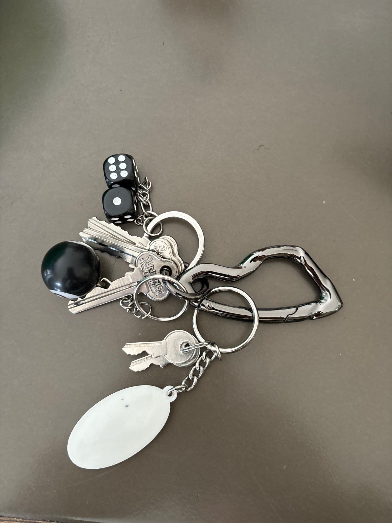 Japanese Brand Twisted Metal Carabiner Keychain Size ONE SIZE - 6 Thumbnail