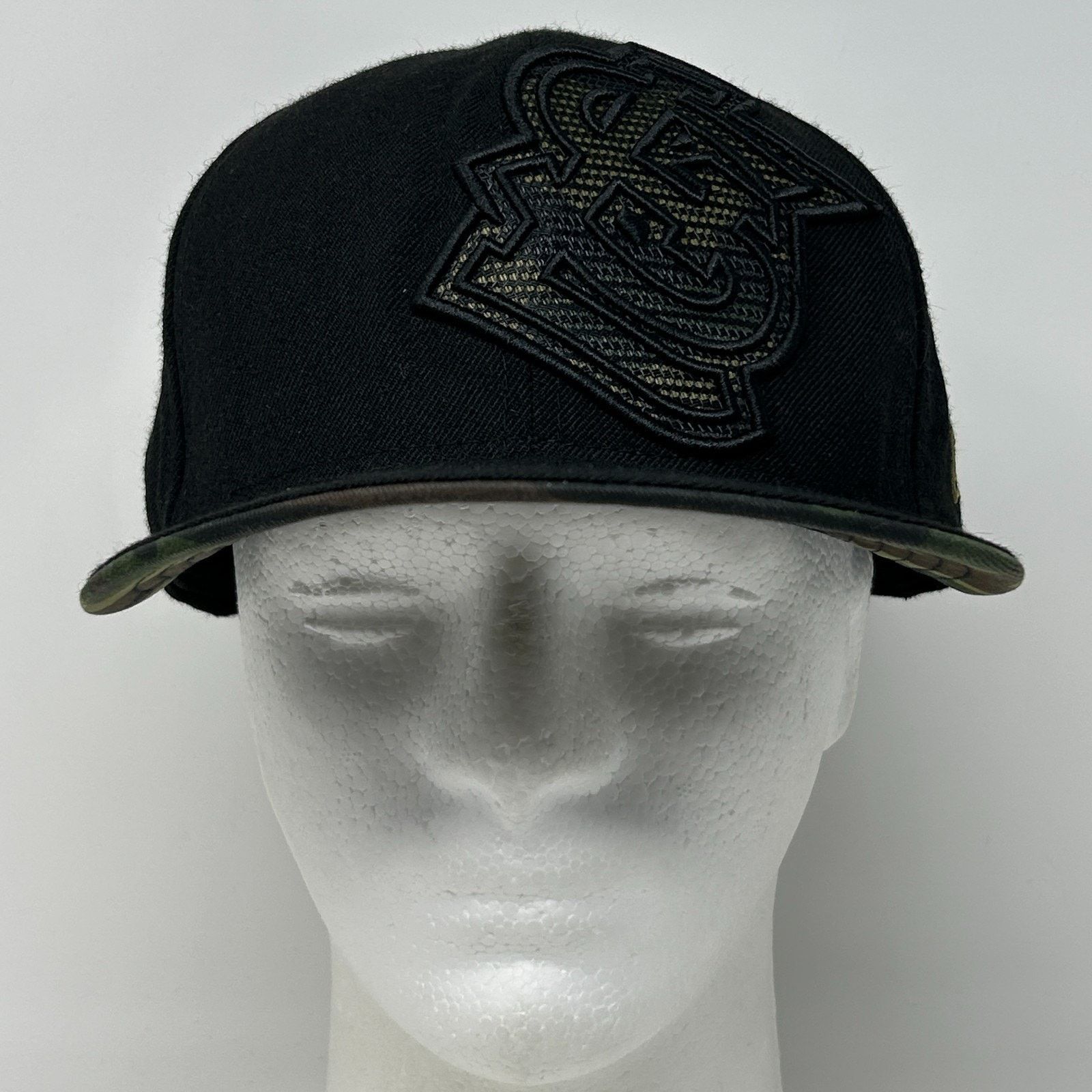 New Era St Louis Cardinals Hat Baseball Cap Army Camo Black 7 3/8 Size ONE SIZE - 2 Thumbnail