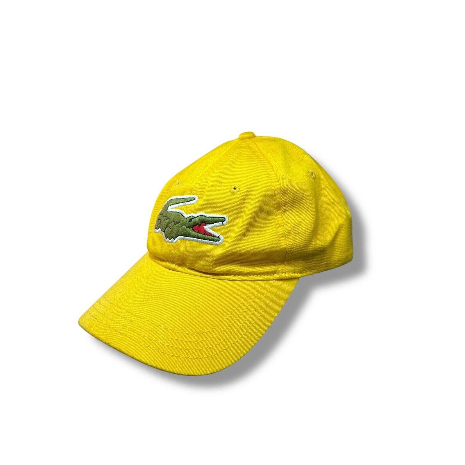 Lacoste Lacoste Yellow Cotton Cap Hat Adjustable Strapback Crocodile Size ONE SIZE - 2 Thumbnail