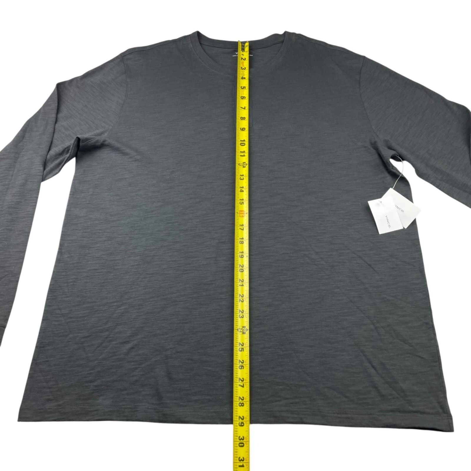Vince NEW Vince Men's 100% Cotton L/S Henley T-Shirt Gray • XL Size US XL / EU 56 / 4 - 6 Thumbnail