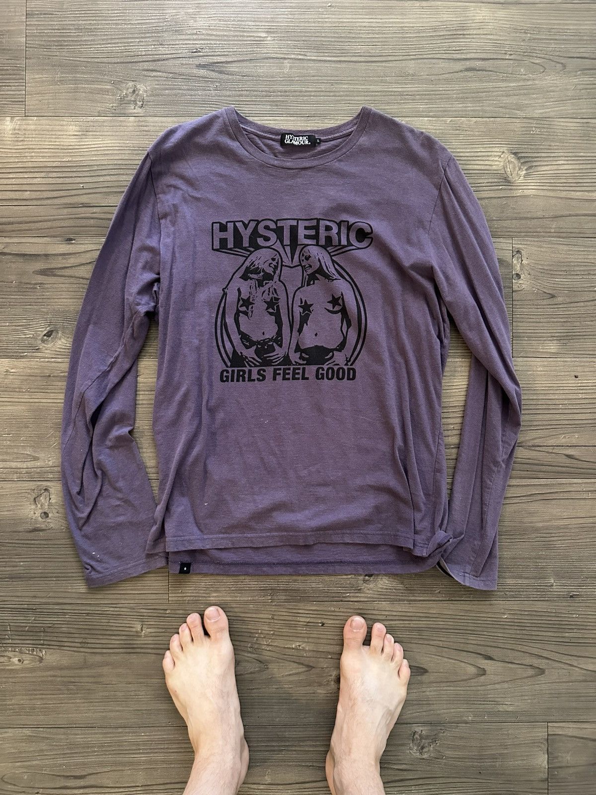 HYSTERIC GLAMOUR 長袖カットソー GIRLS FEEL GOOD Hysteric Glamour × Vintage Hysteric Glamour Girls Feel Good naked