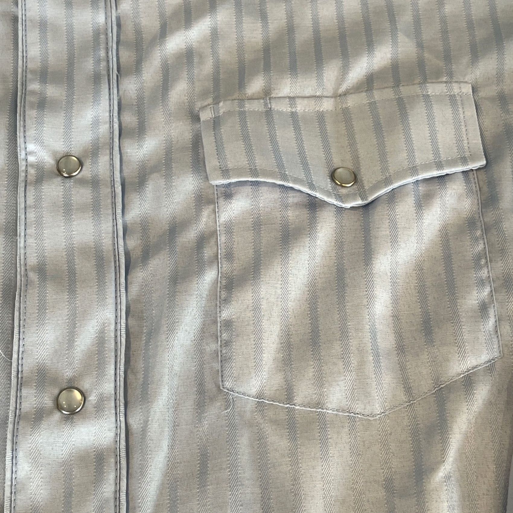 Roper Roper Western Shirt Men L Blue Striped Embroidered Pearl Snap Long Sleeve Button-Up Size US L / EU 52-54 / 3 - 4 Thumbnail