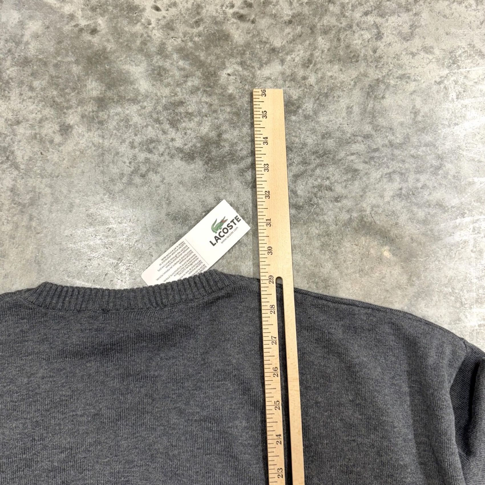 Lacoste Lacoste Sweater Mens 3XL Gray V Neck Long Sleeve Knit Pullover Croc Logo Size US XXL / EU 58 / 5 - 7 Thumbnail