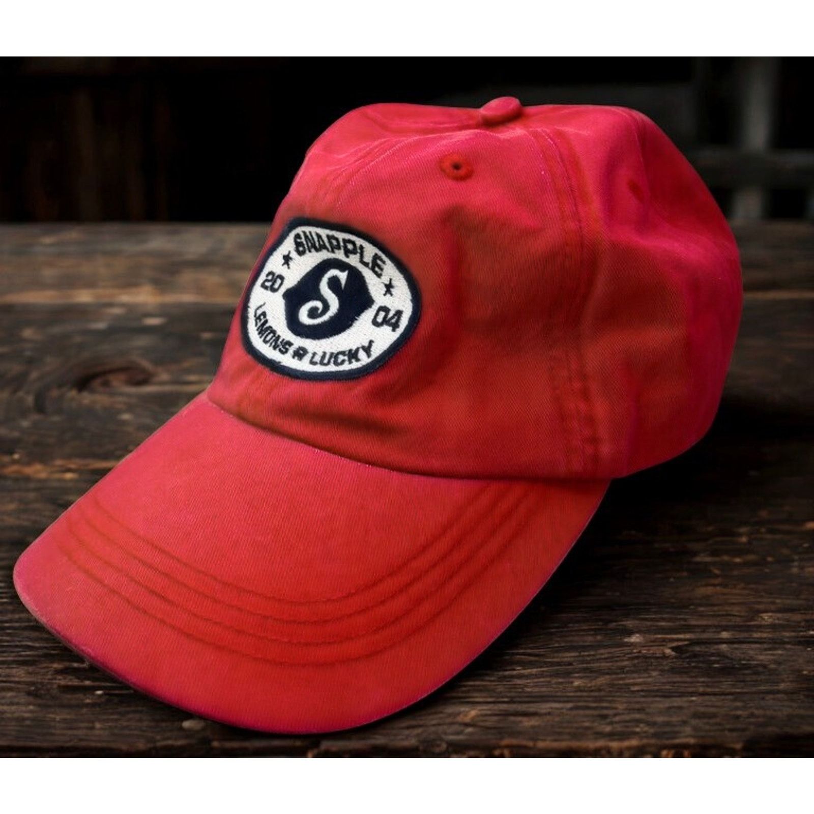 Other Snapple 2004 Lemons R Lucky Red Hat Adjustable Baseball Cap Size ONE SIZE - 1 Thumbnail