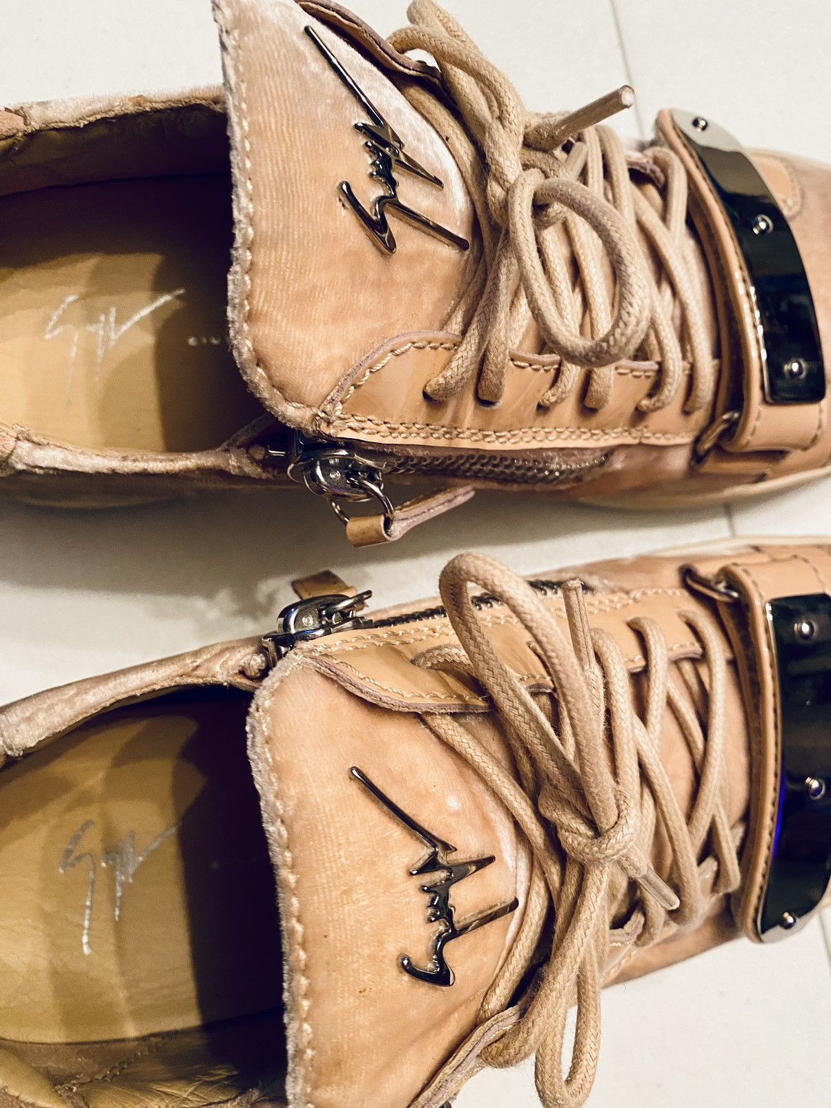 Giuseppe Zanotti Giuseppe Zanotti 🇮🇹 Pink Velvet Brek Veronica Sneakers 38 Size US 8 / IT 38 - 7 Thumbnail