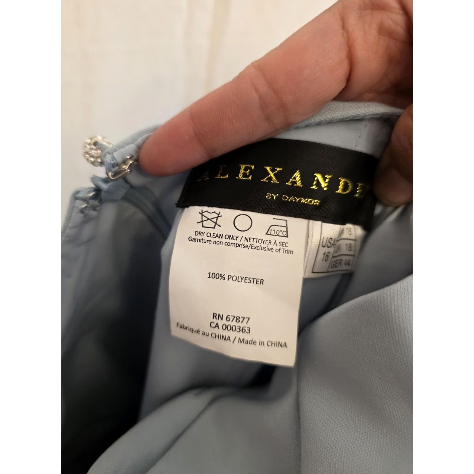 Vintage Alexander by Daymor Dress Womens 16 Blue Off Shoulder Rhinestone Mermaid Gown Mermaid Gown Dress Womens 16 Blue Off Shoulder Rhinestone Mermaid Gown Size XXL / US 16-18 / IT 52-54 - 6 Thumbnail